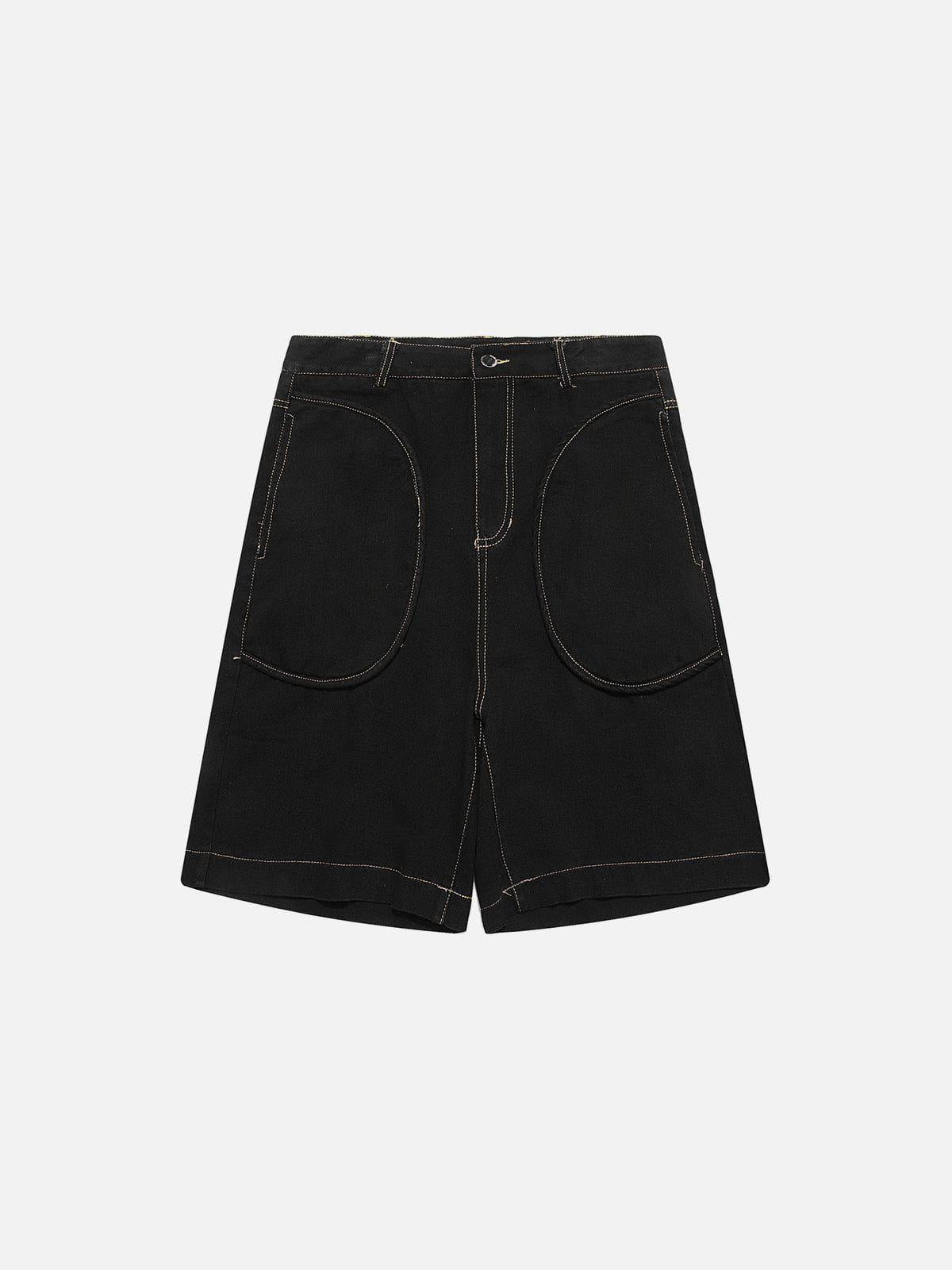 Concert Outfit Curved Pockets Jorts