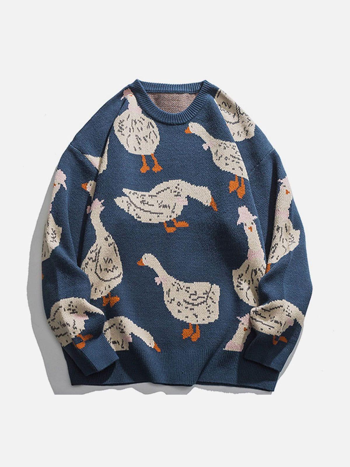 Concert Outfit Cute Duck Knit Sweater