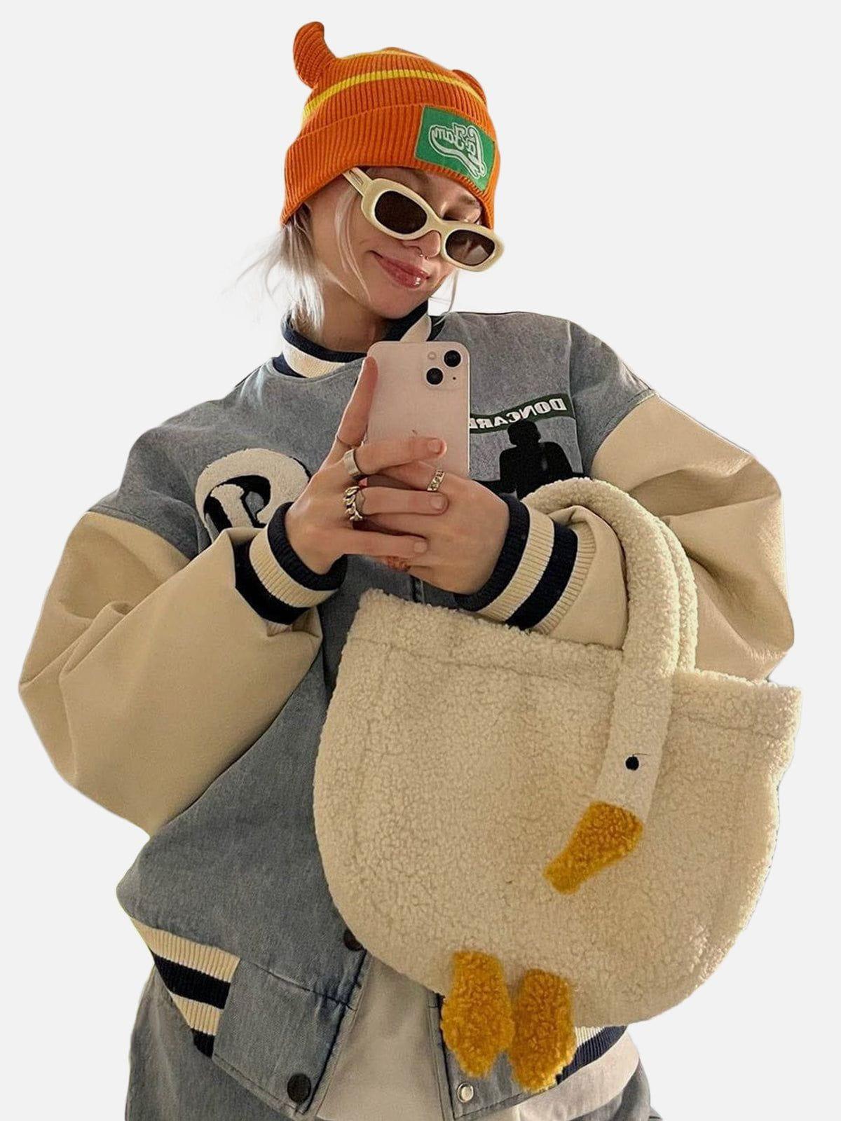 Concert Outfit Cute Goose Sherpa Bag