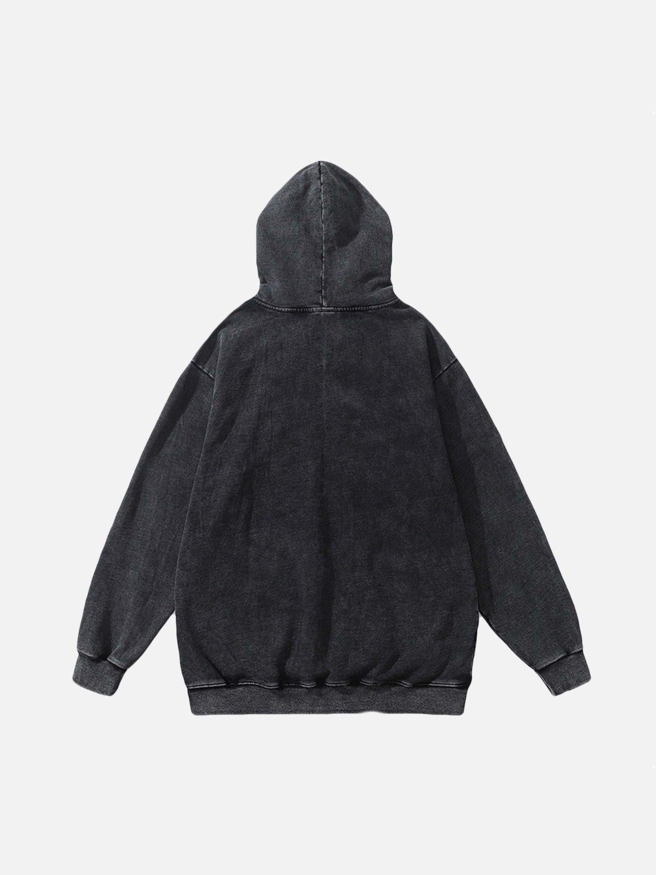 Concert Outfit Dark Series Doberman Print Hip-Hop Old Hoodie