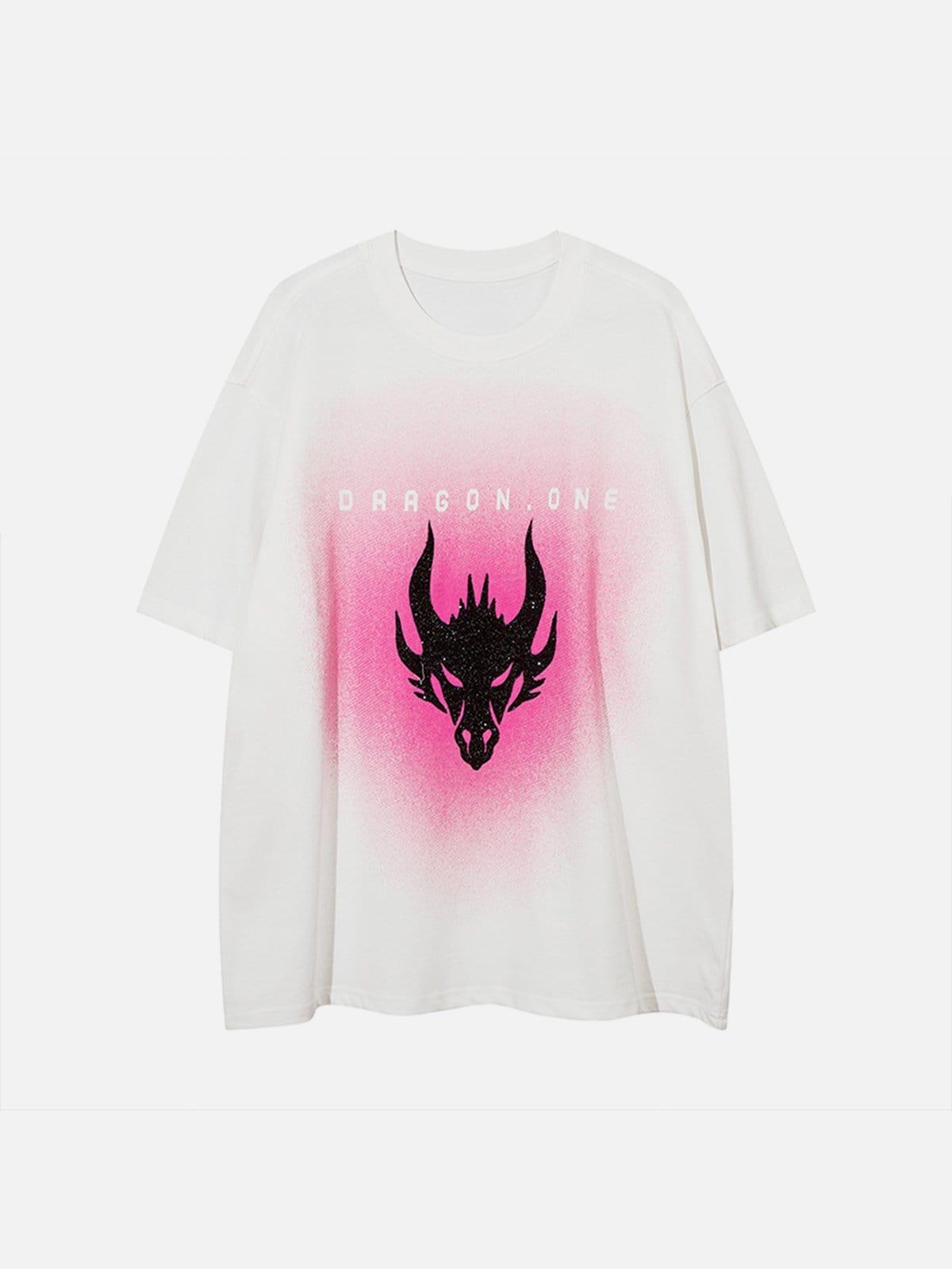 Concert Outfit Dark Style Dragon Print Tee