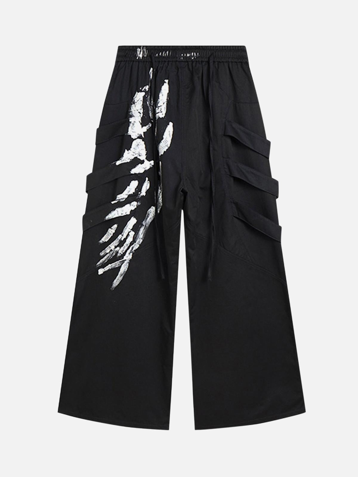Concert Outfit Deconstructed Brushed Silver Ribbon Drawstring Pant