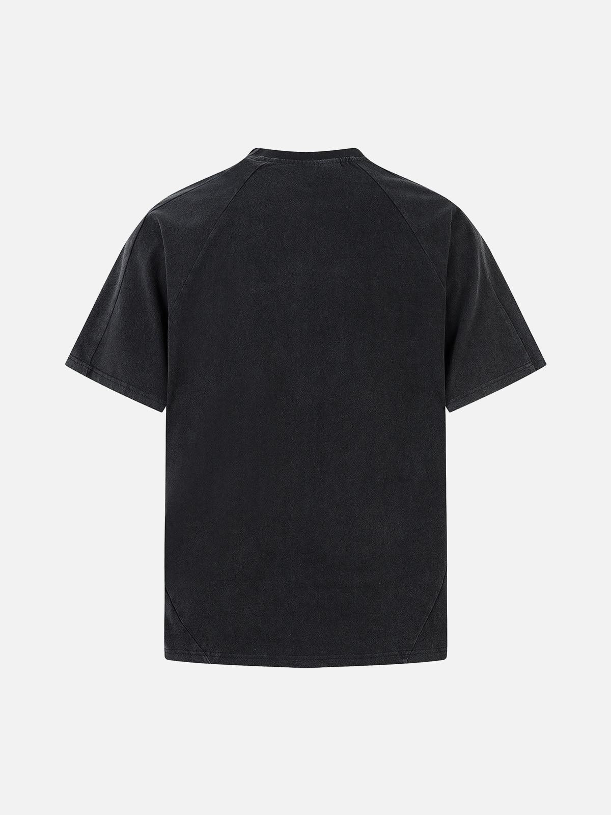 Concert Outfit Deconstruction Split Embroidered T-Shirt
