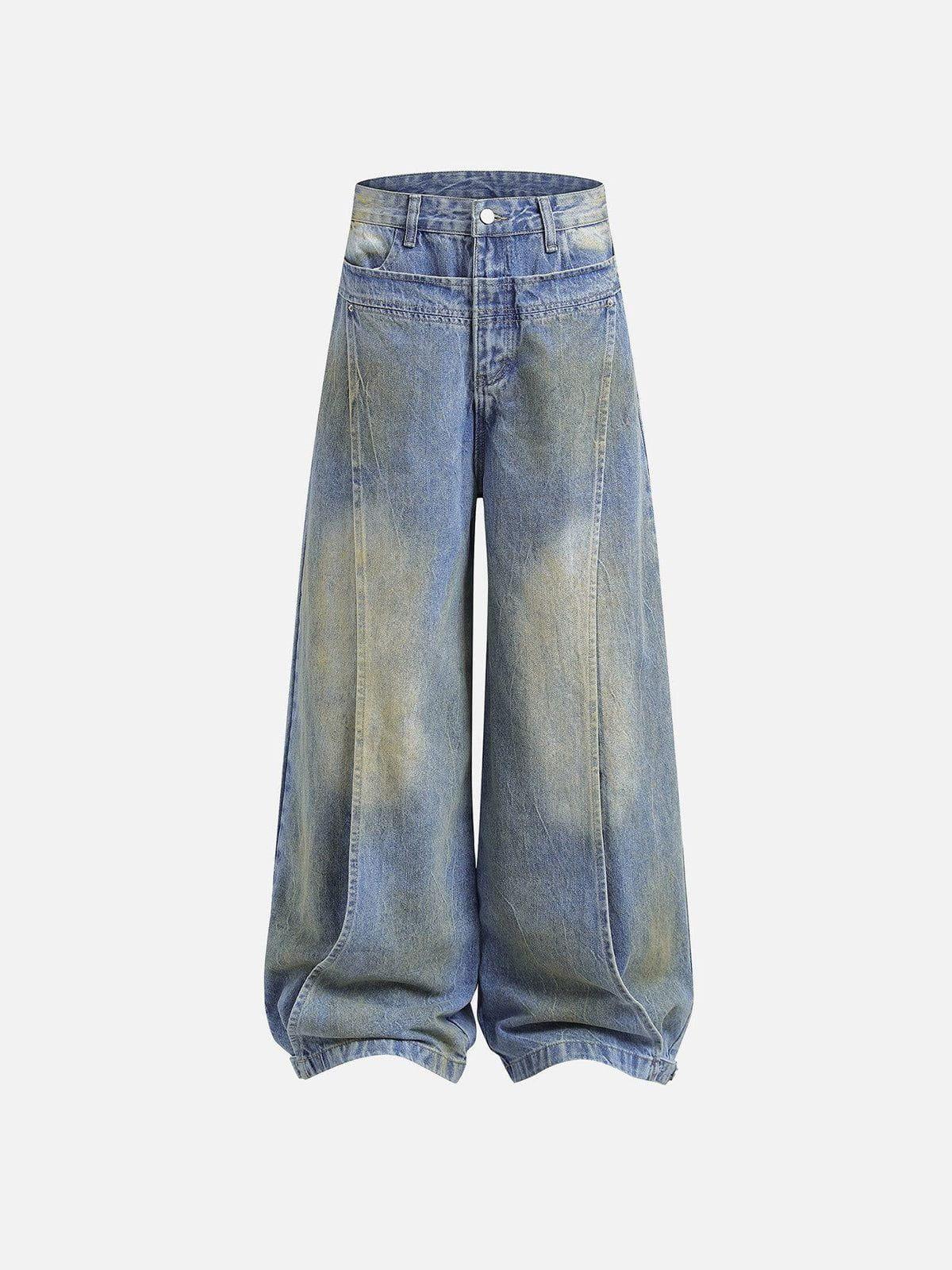 Concert Outfit Deconstructive Patchwork Jeans