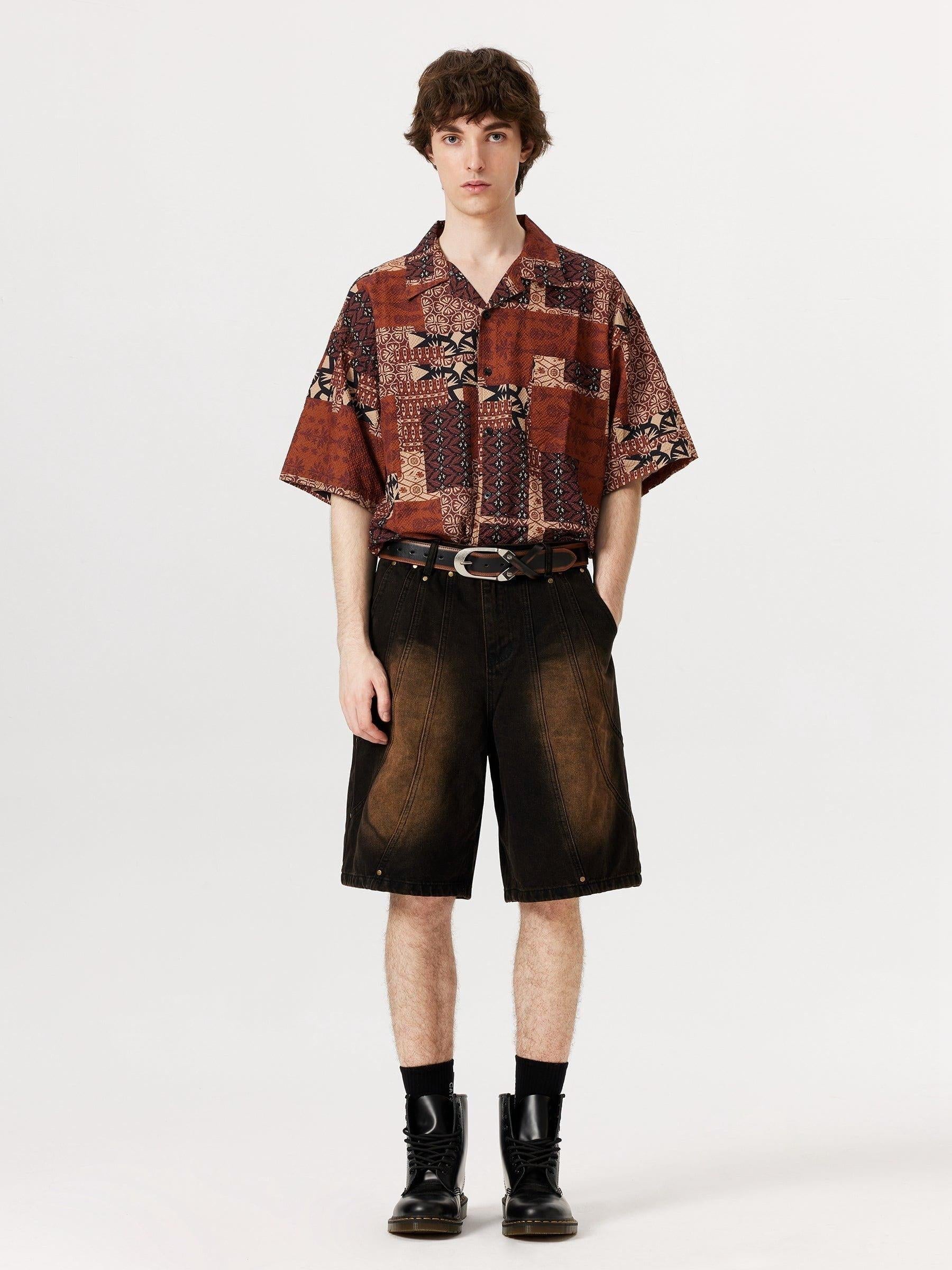 Concert Outfit Deconstructive Washed Jorts