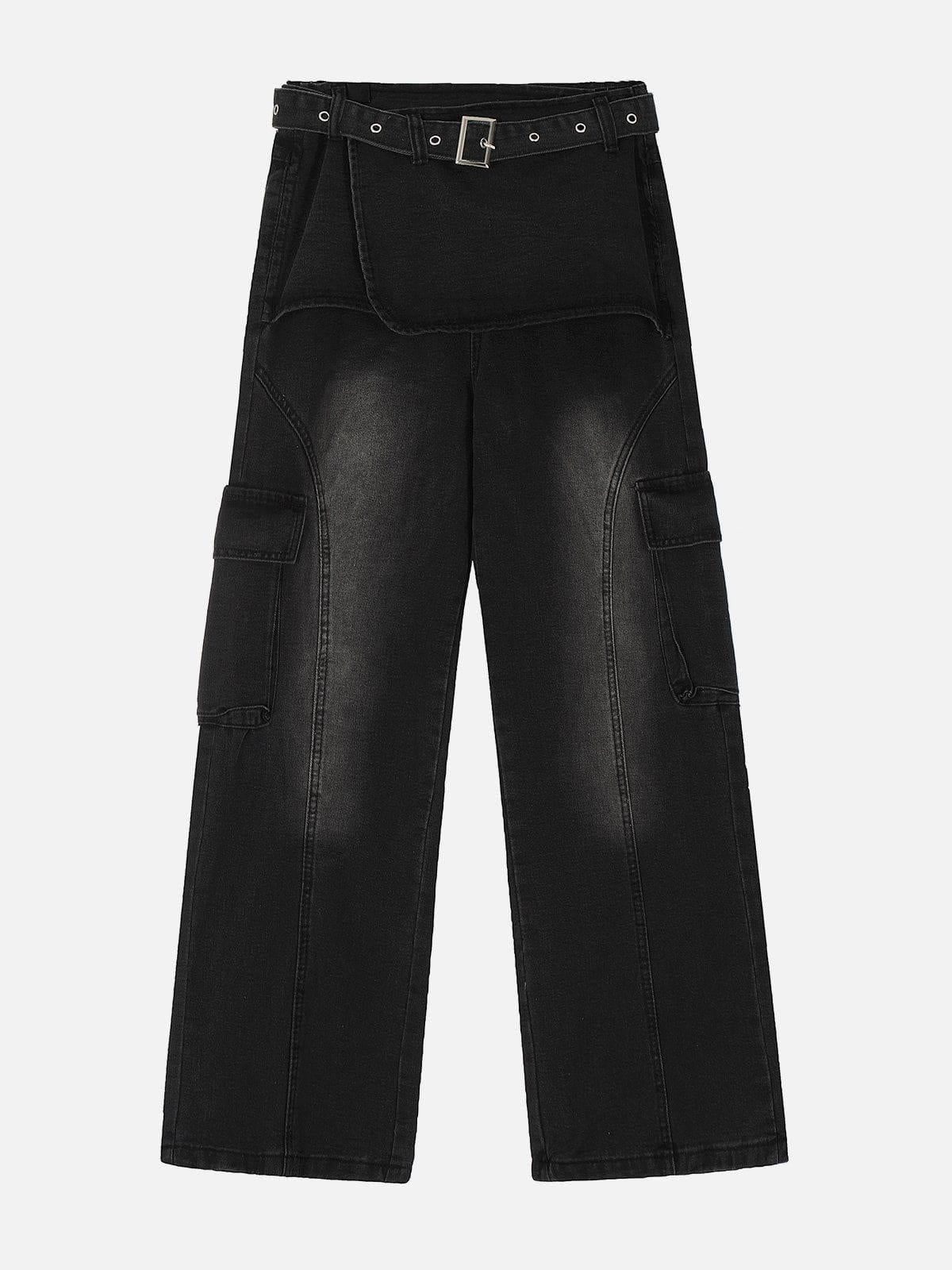Concert Outfit Deconstructive Washed Loose Jeans