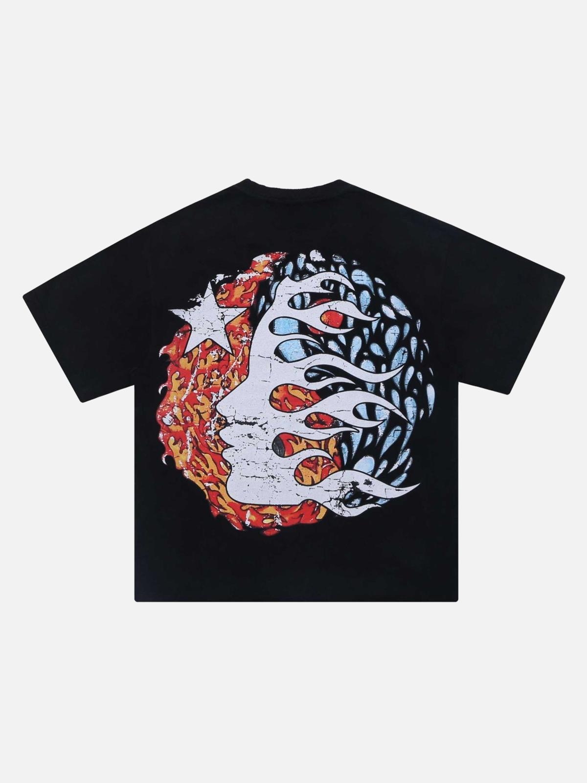 Concert Outfit Demon Skull Print T-Shirt