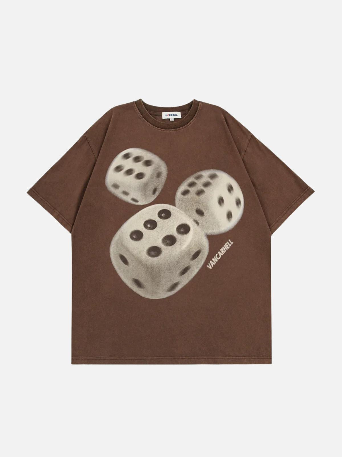 Concert Outfit Dice Print Washed Tee