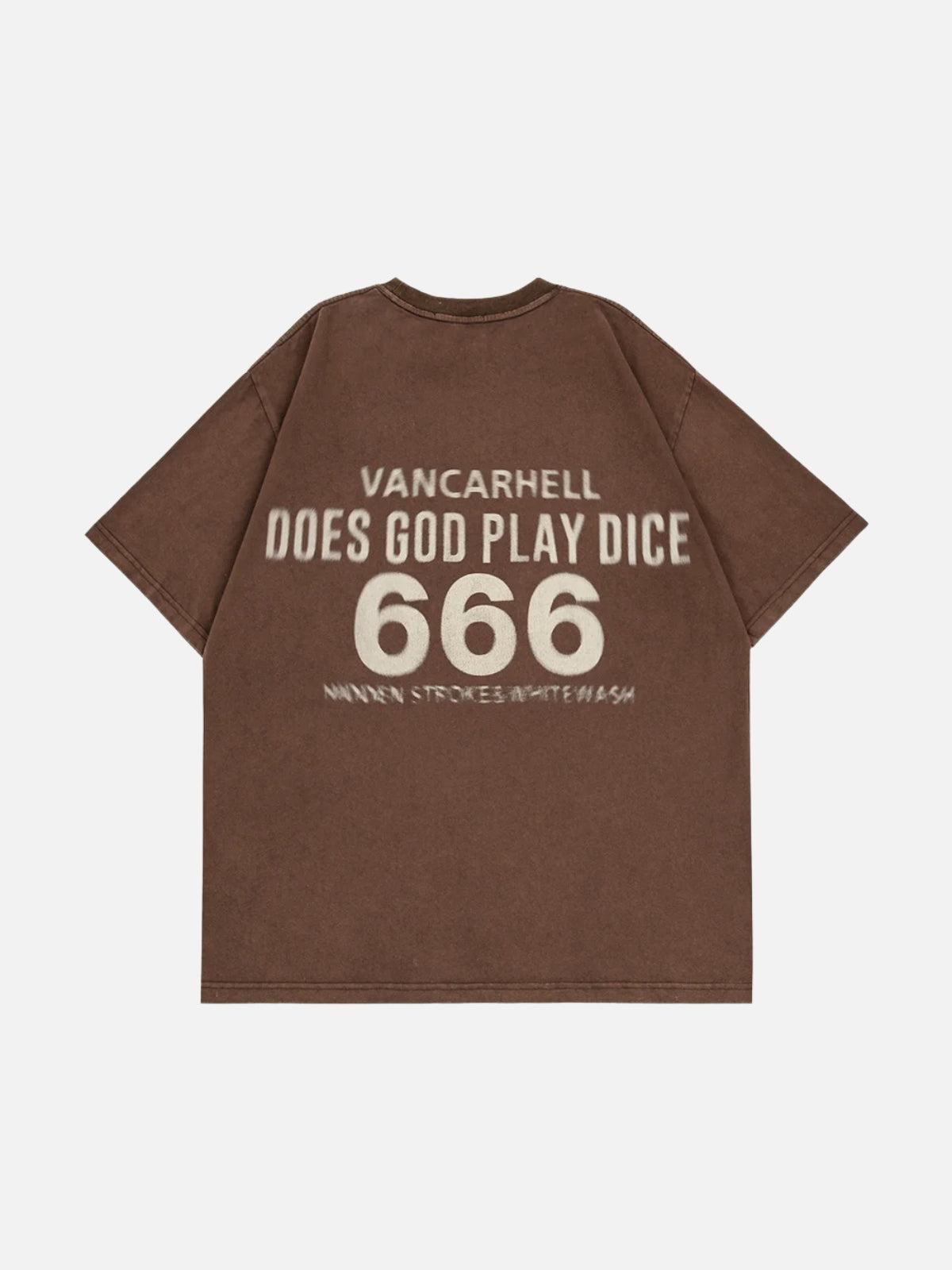 Concert Outfit Dice Print Washed Tee