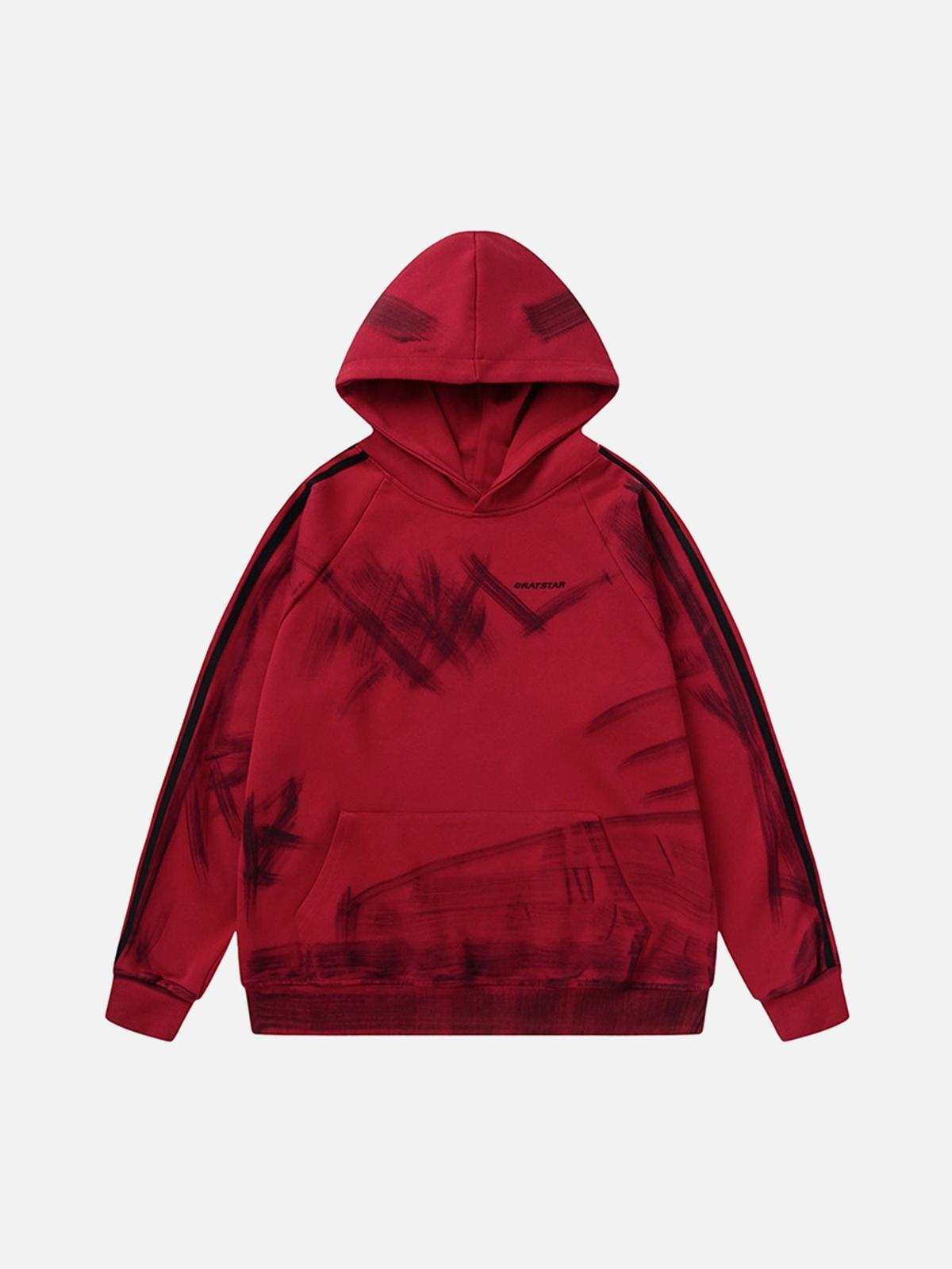 Concert Outfit Dirty Brush Painted Graffiti Hoodie