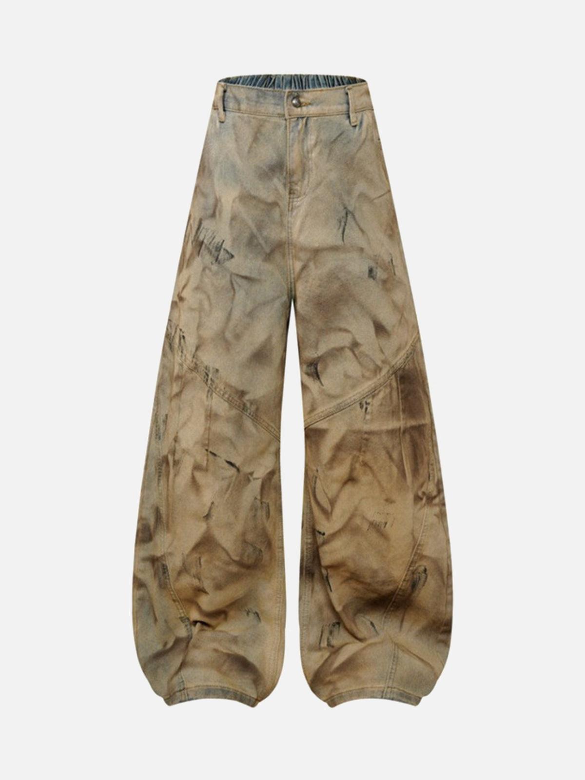 Concert Outfit Dirty Dye Baggy Barrel Jeans