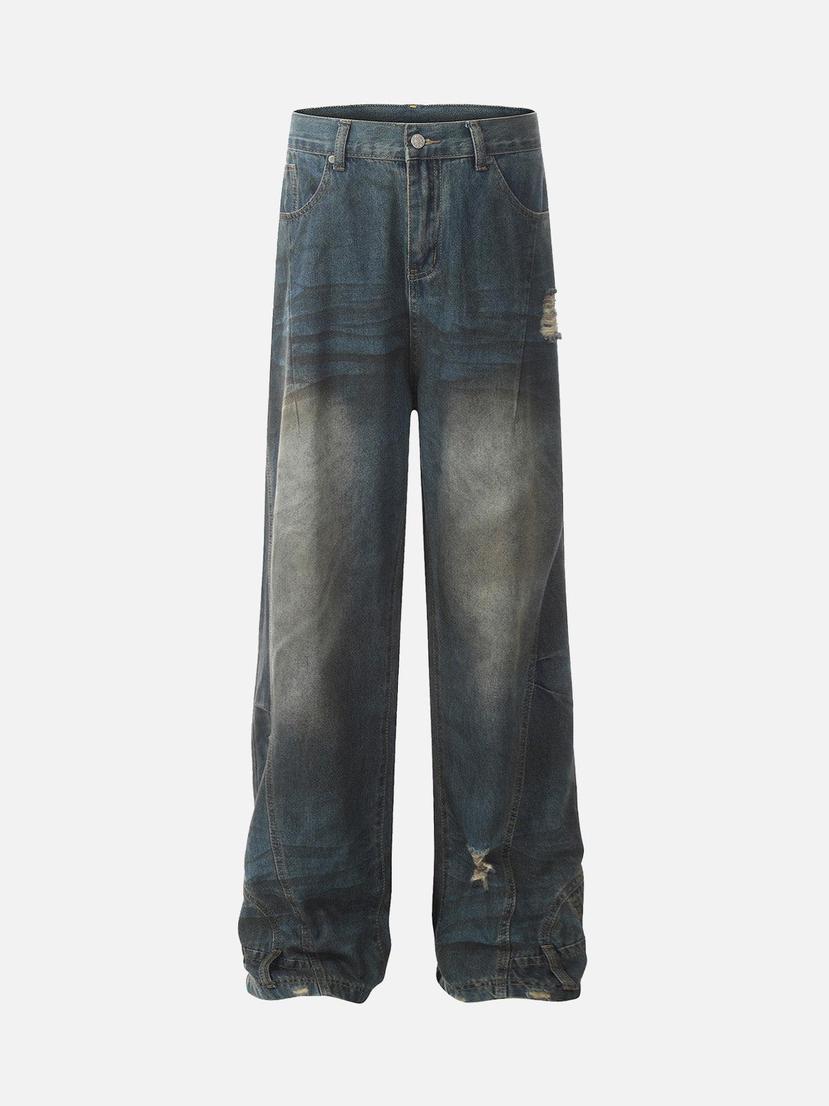Concert Outfit Dirty Dyed Washed Straight Jeans