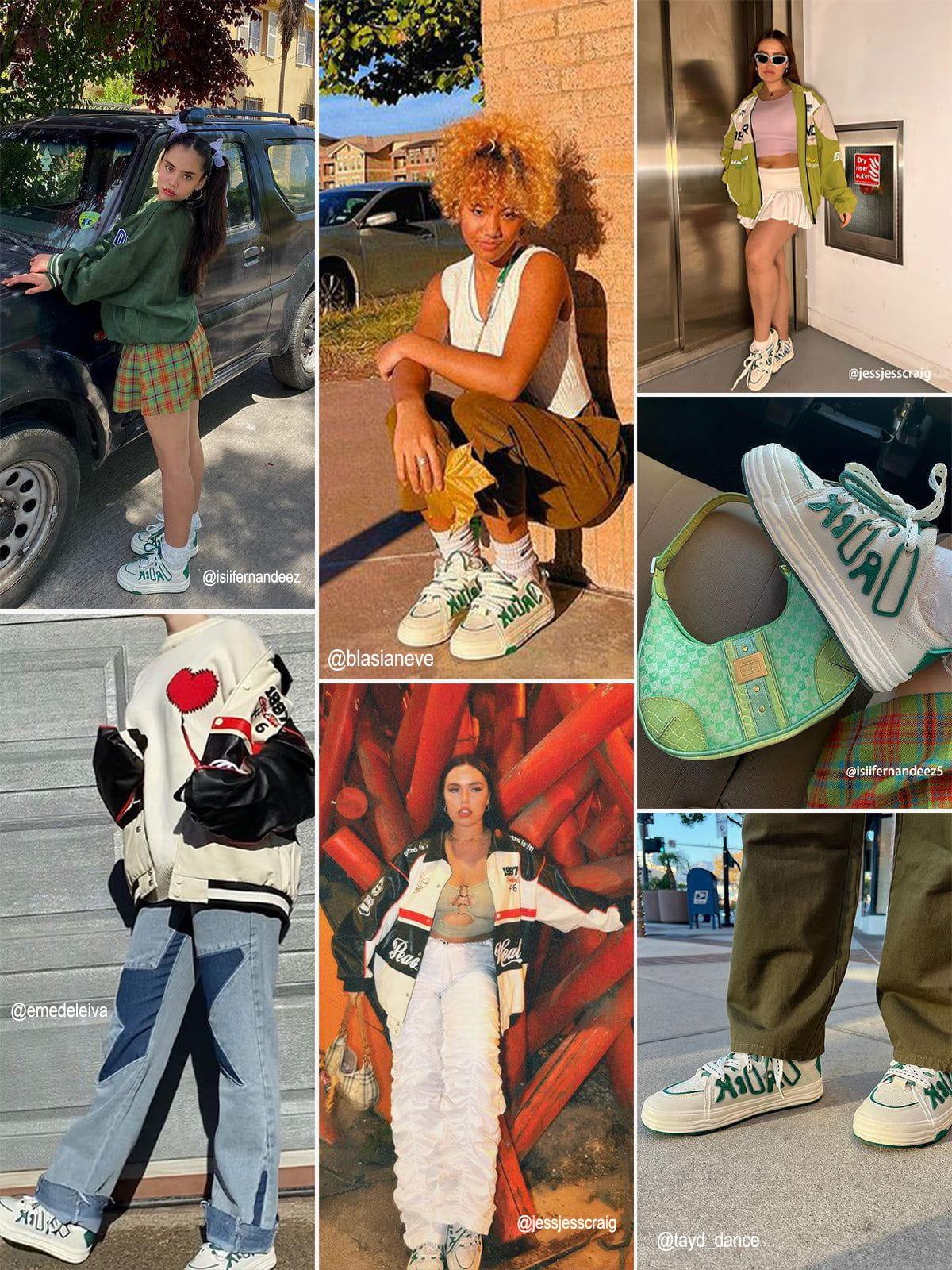 Concert Outfit Dissolving Sole Patchwork Skate Shoes