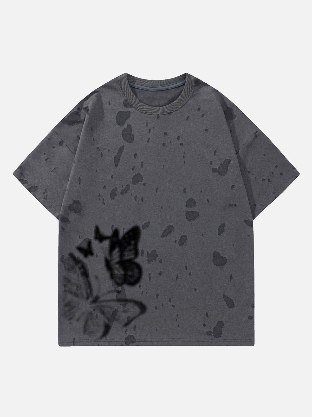 Concert Outfit Distressed Butterfly Tee