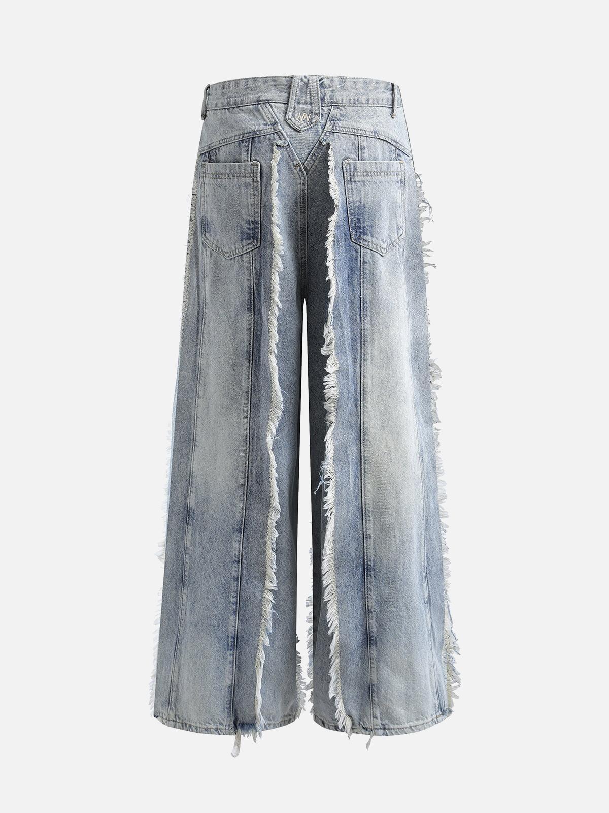Concert Outfit Distressed Frayed Edges Baggy Jeans