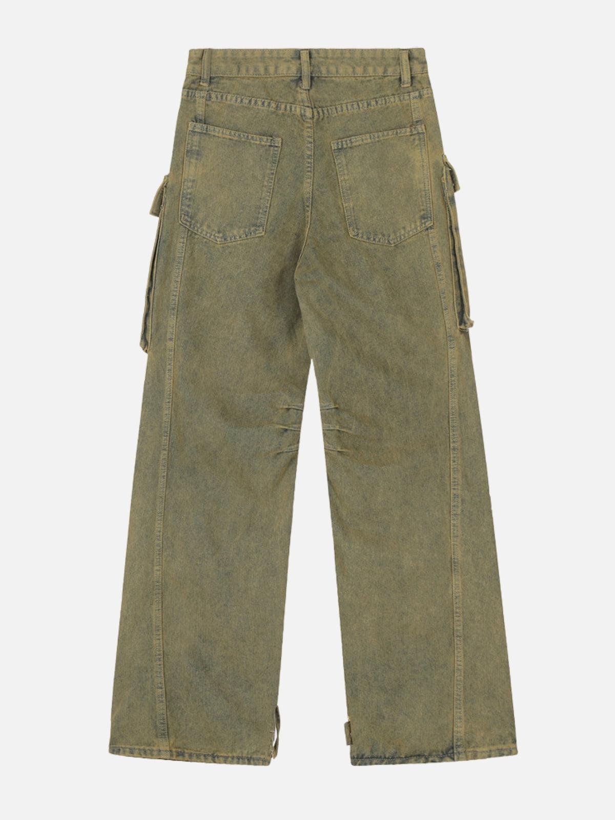 Concert Outfit Distressed Multi Pocket Loose Jeans