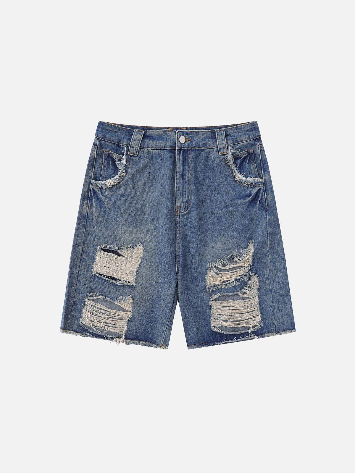 Concert Outfit Distressed Vintage Ripped Jorts