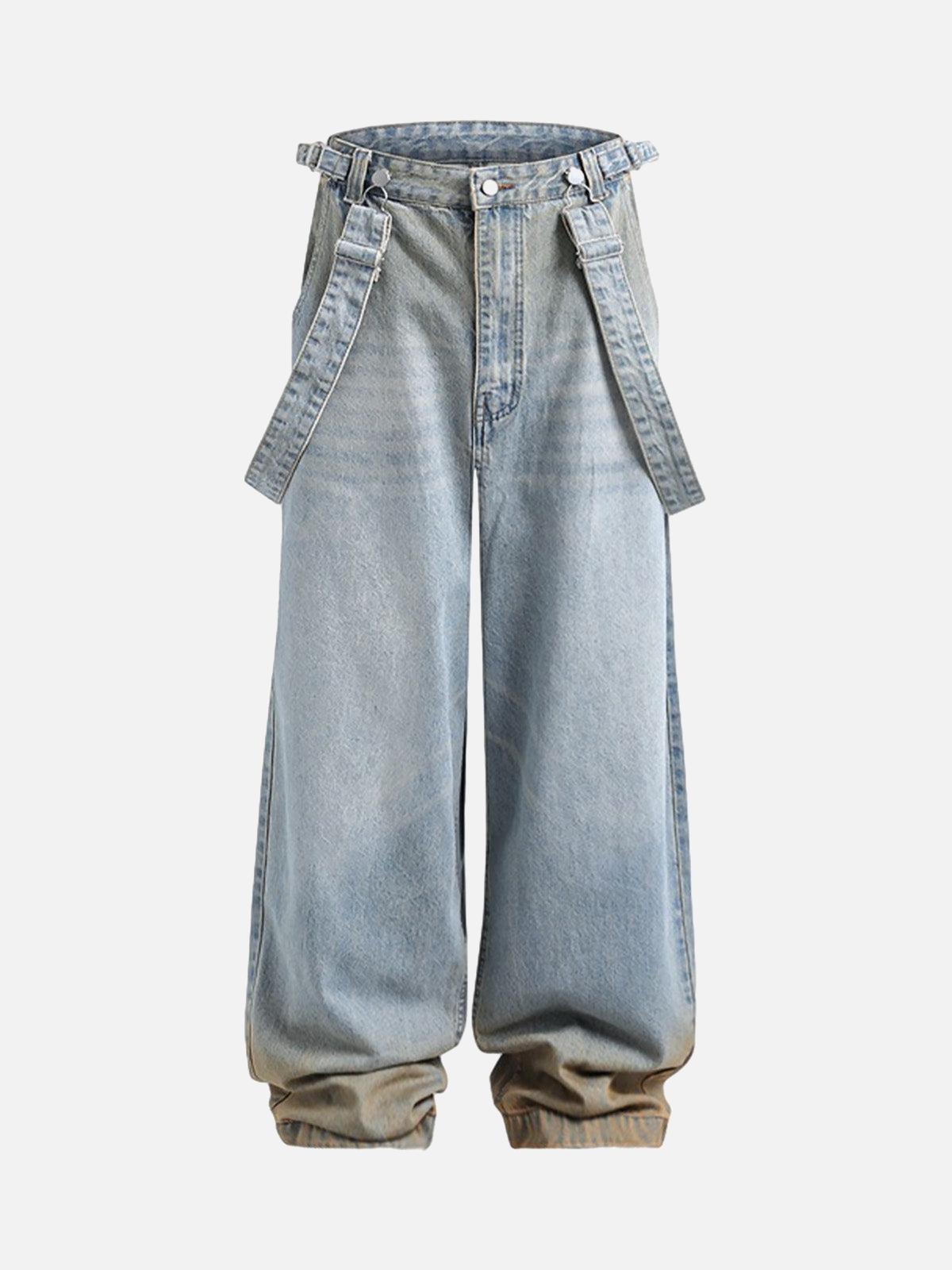Concert Outfit Distressed Washed Detachable Jeans