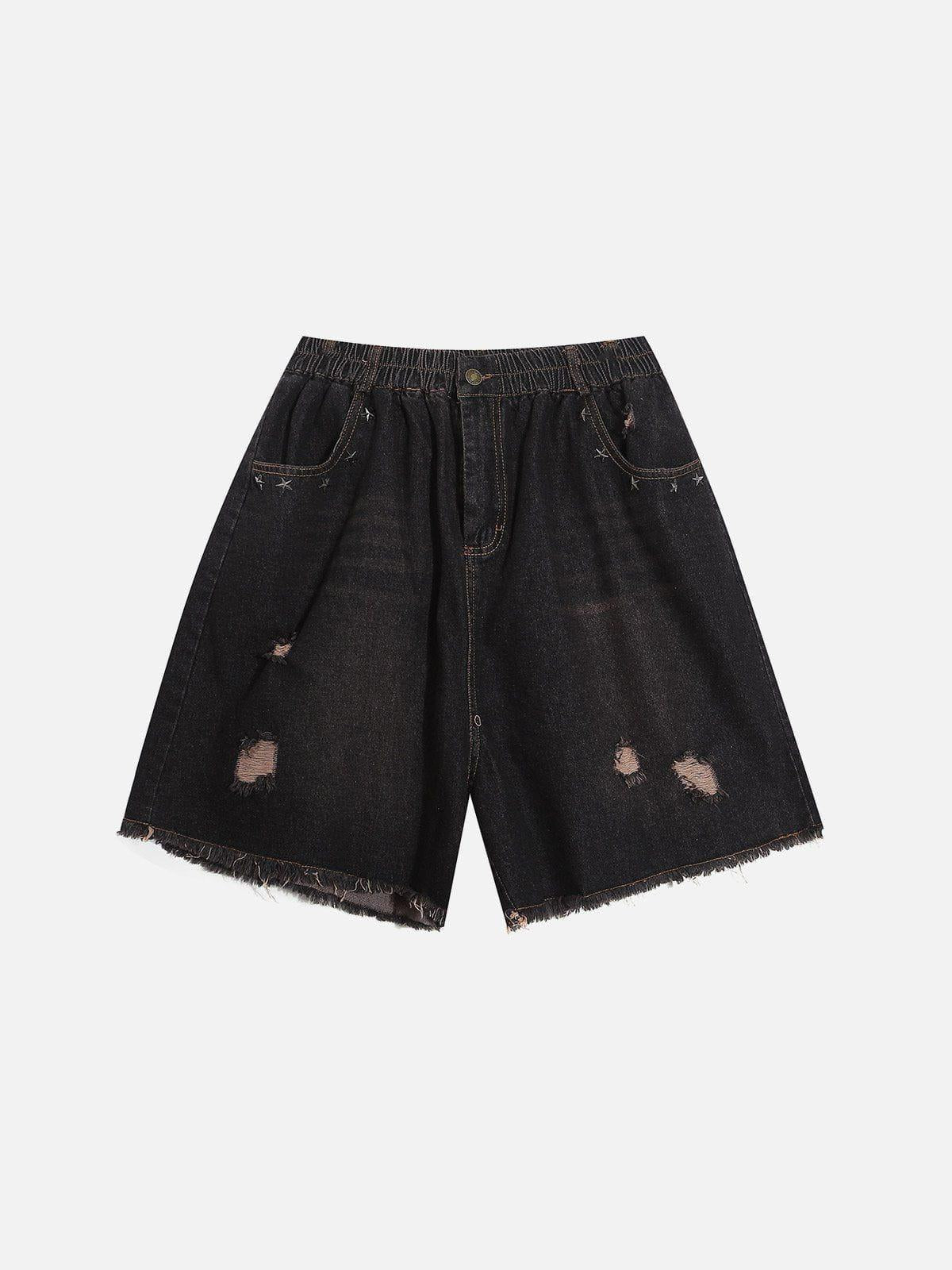 Concert Outfit Distressed Washed Jorts