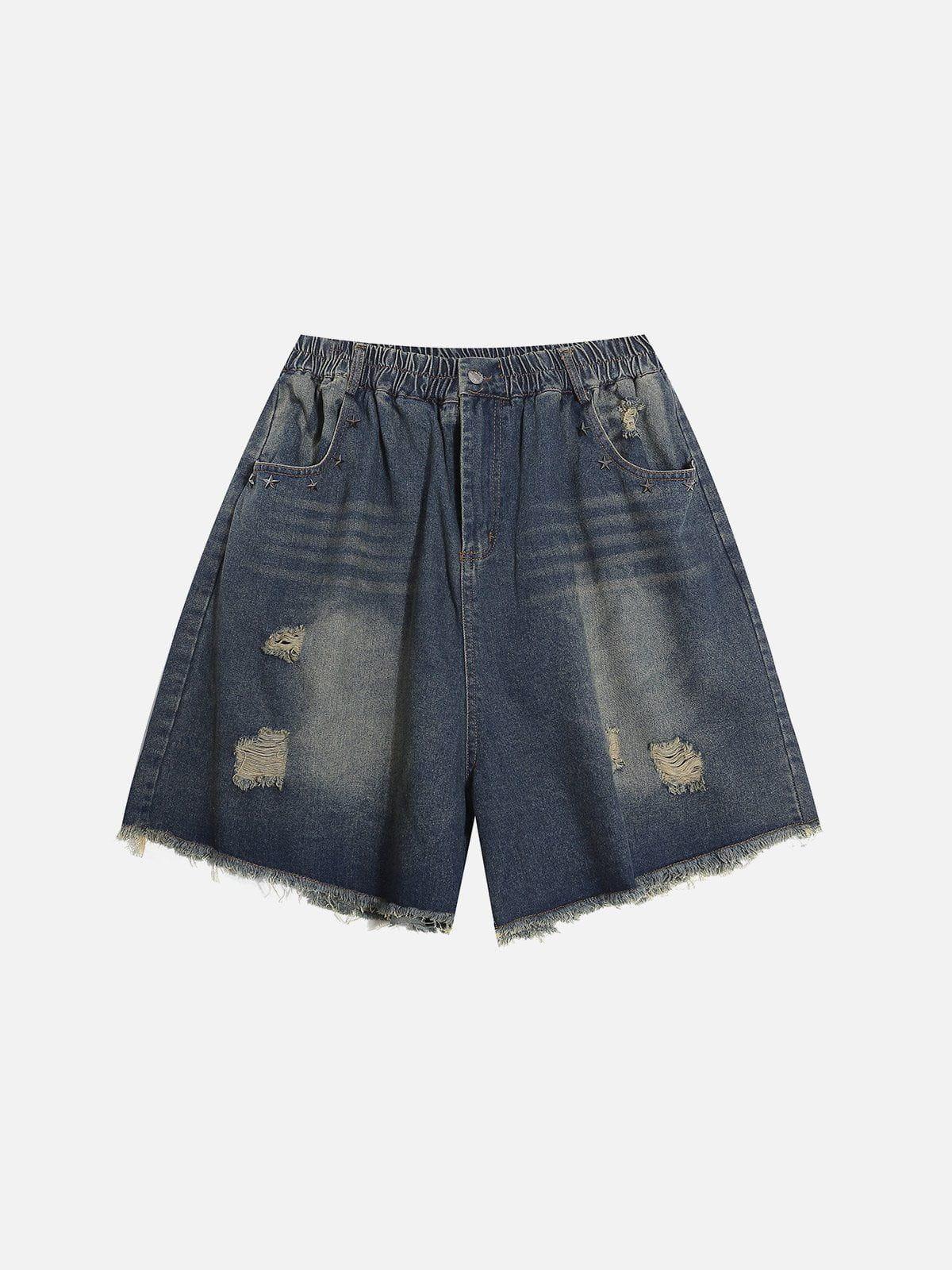 Concert Outfit Distressed Washed Jorts