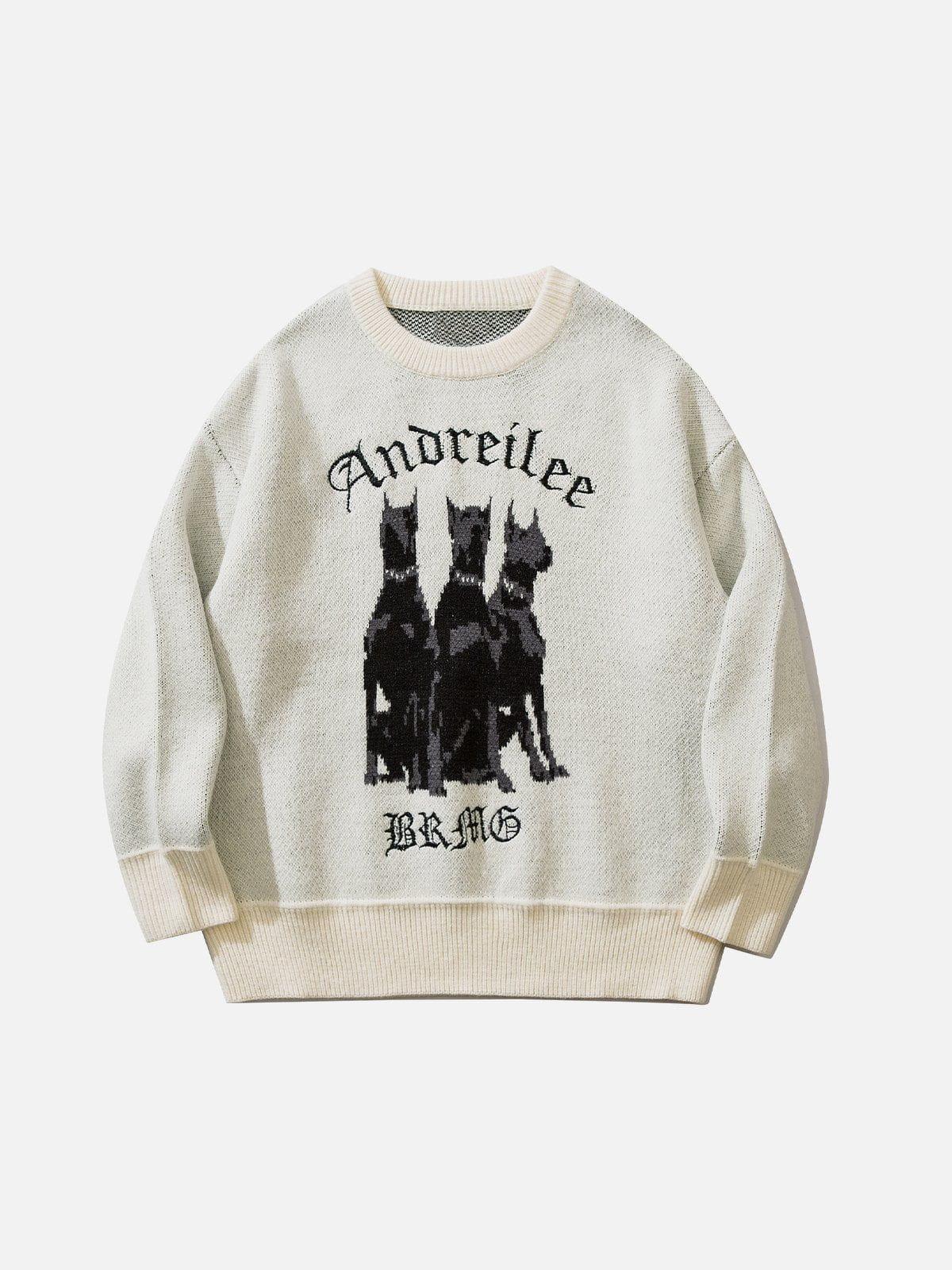 Concert Outfit Doberman Print Sweater