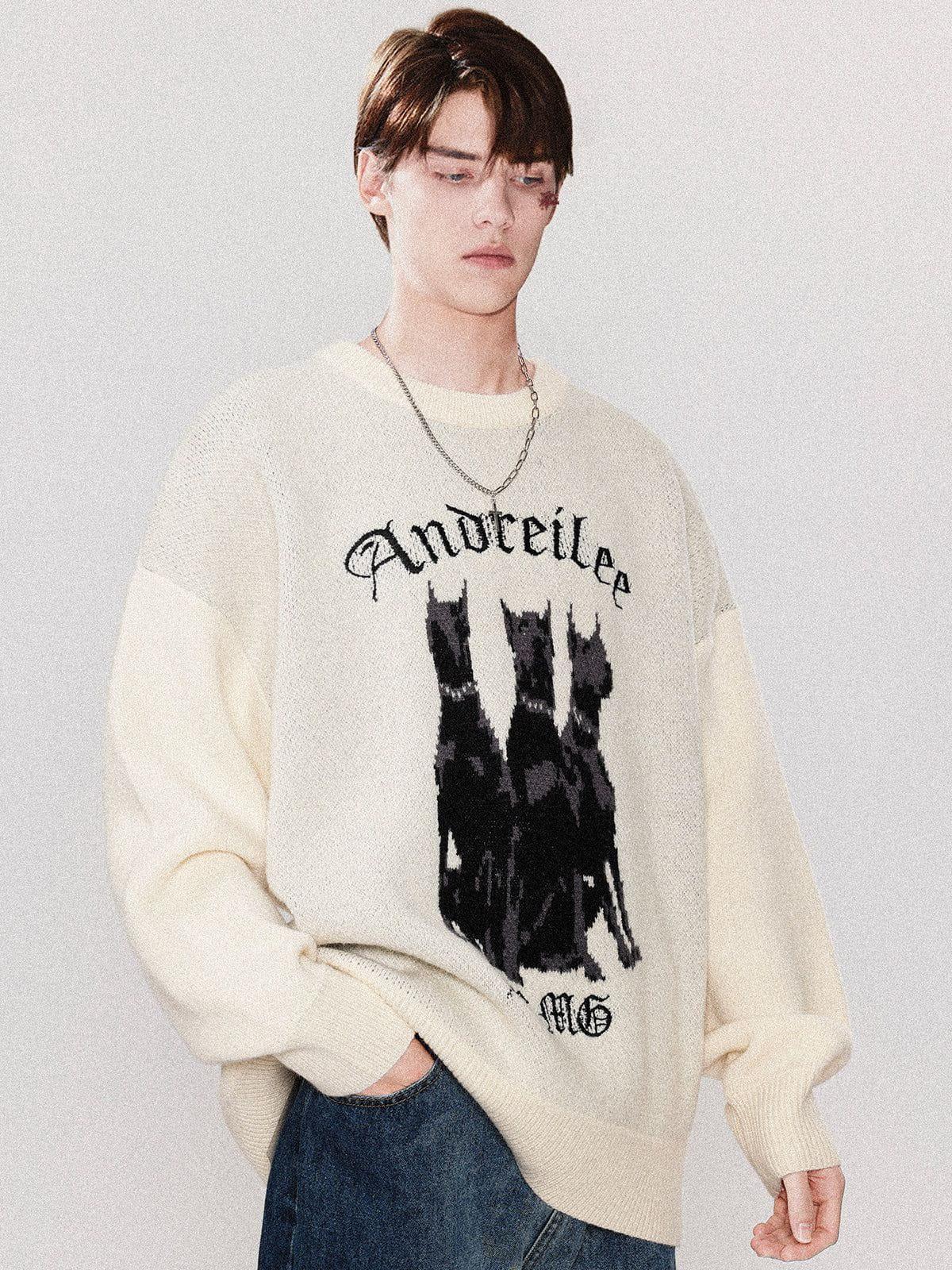 Concert Outfit Doberman Print Sweater