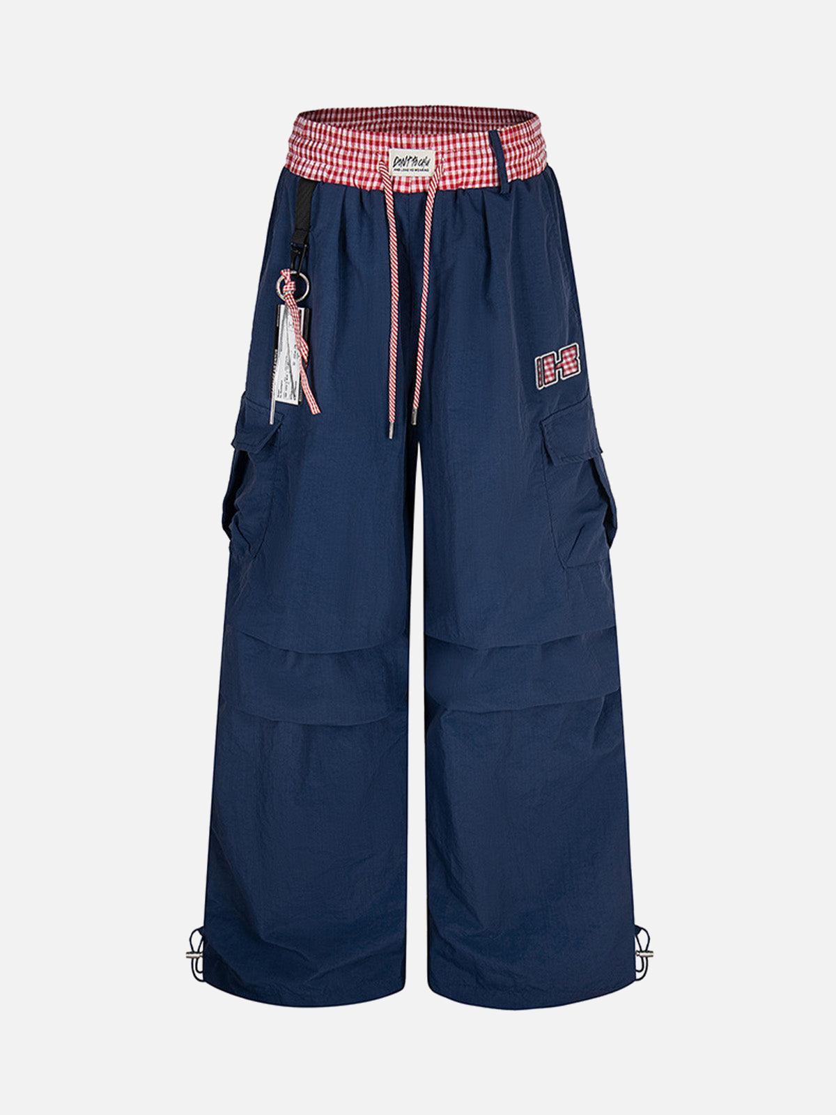 Concert Outfit Double Waist Drawstring Baggy Cargo Pants
