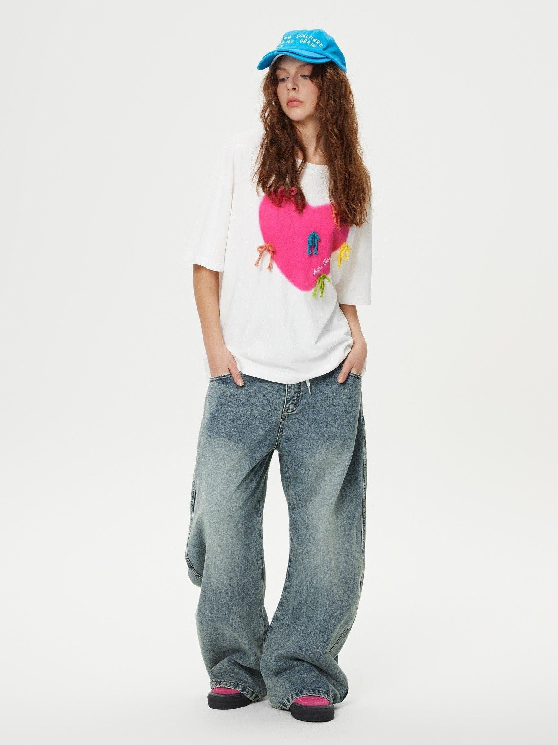 Concert Outfit Double Waist Loose Sagging Jeans