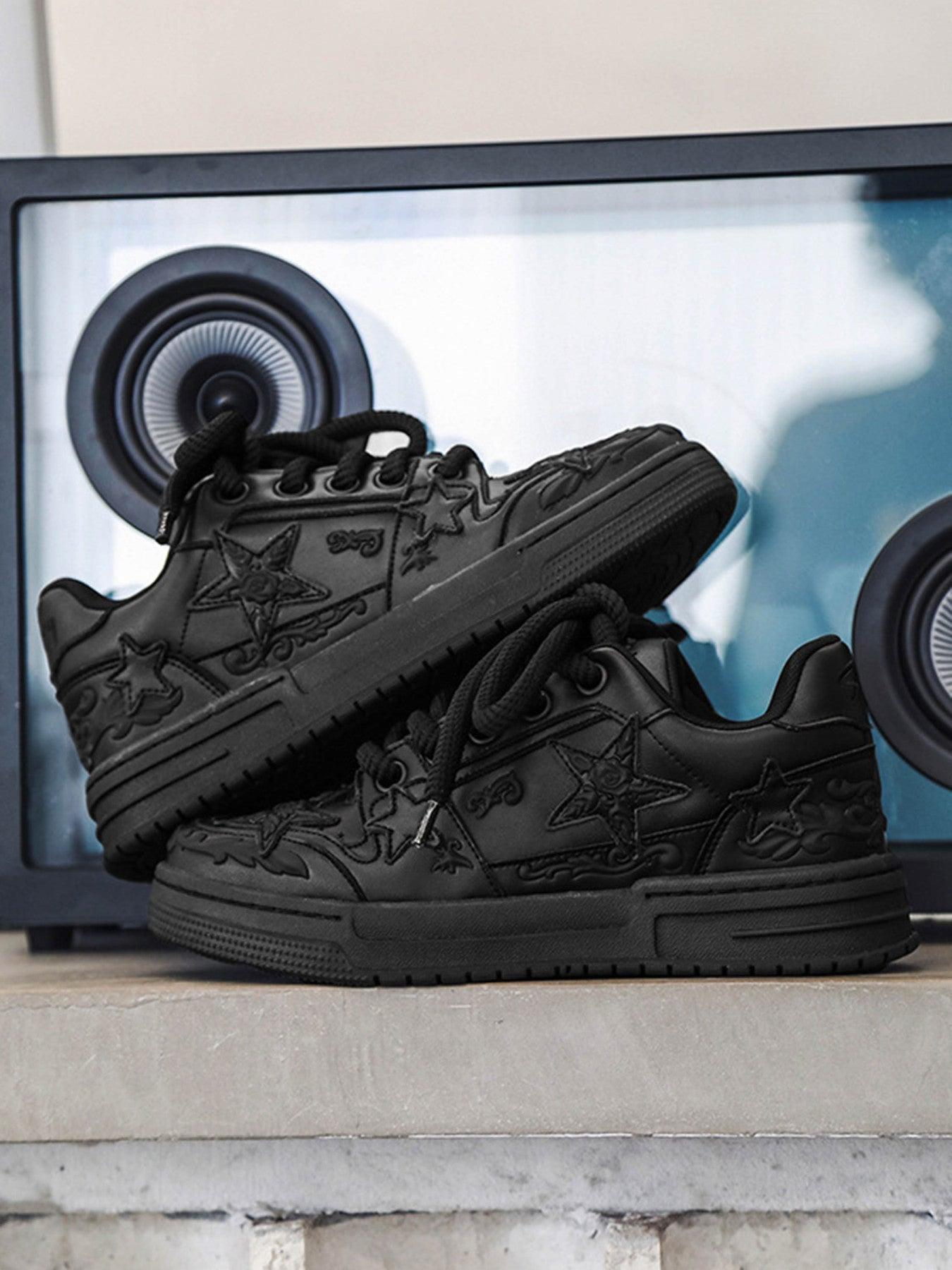 Concert Outfit Embossed Stars Casual Board Shoes