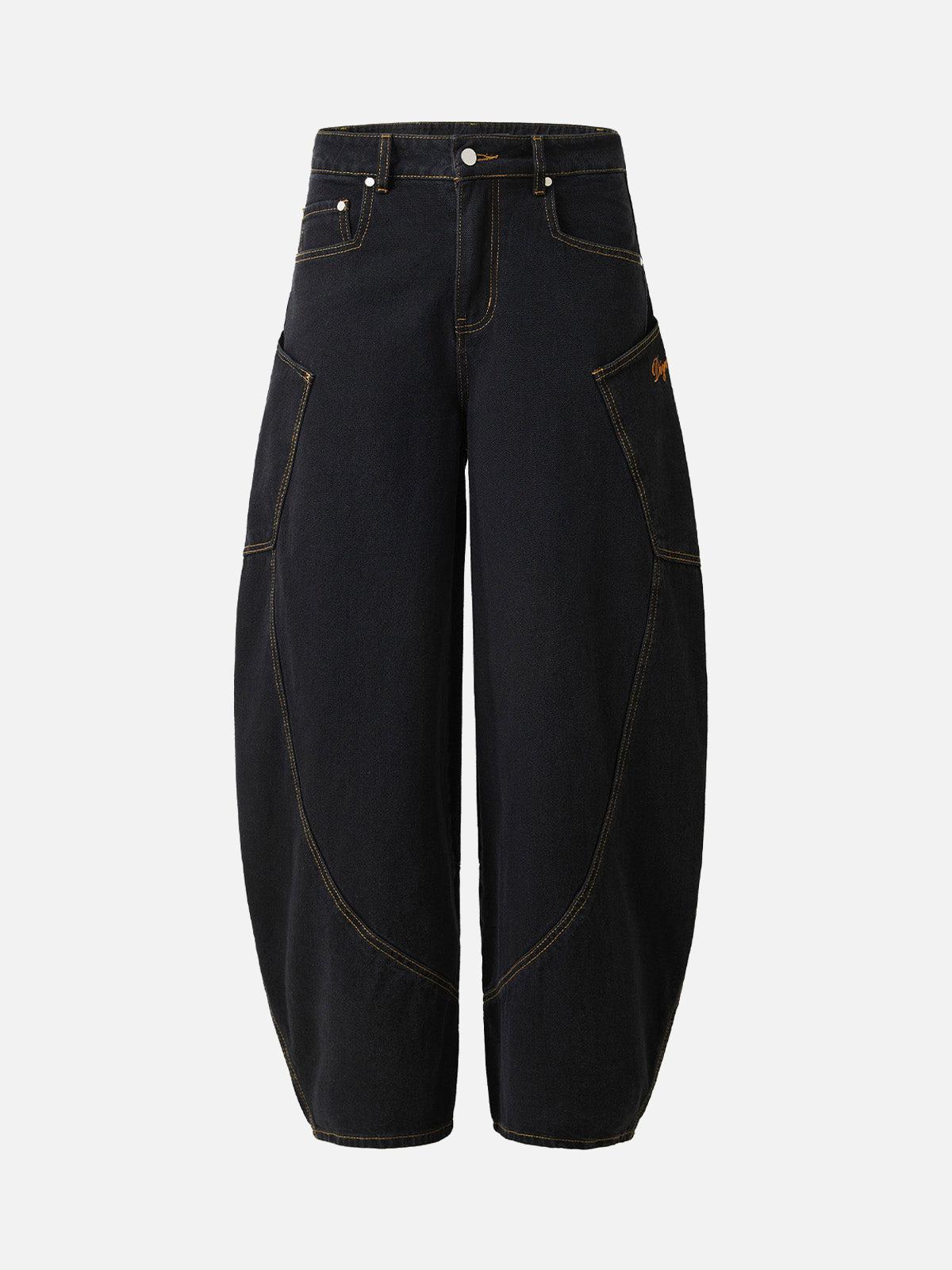 Concert Outfit Embroidered Barrel Leg Jeans