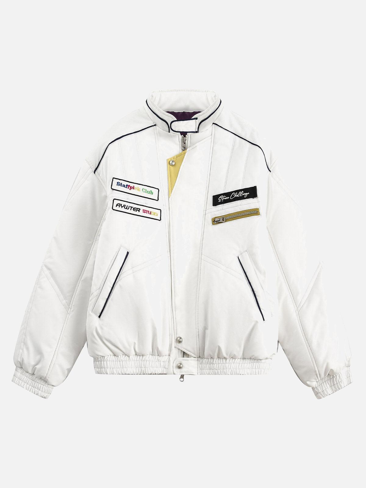 Concert Outfit Embroidery Double-Ended Zipper Bomber Jacket