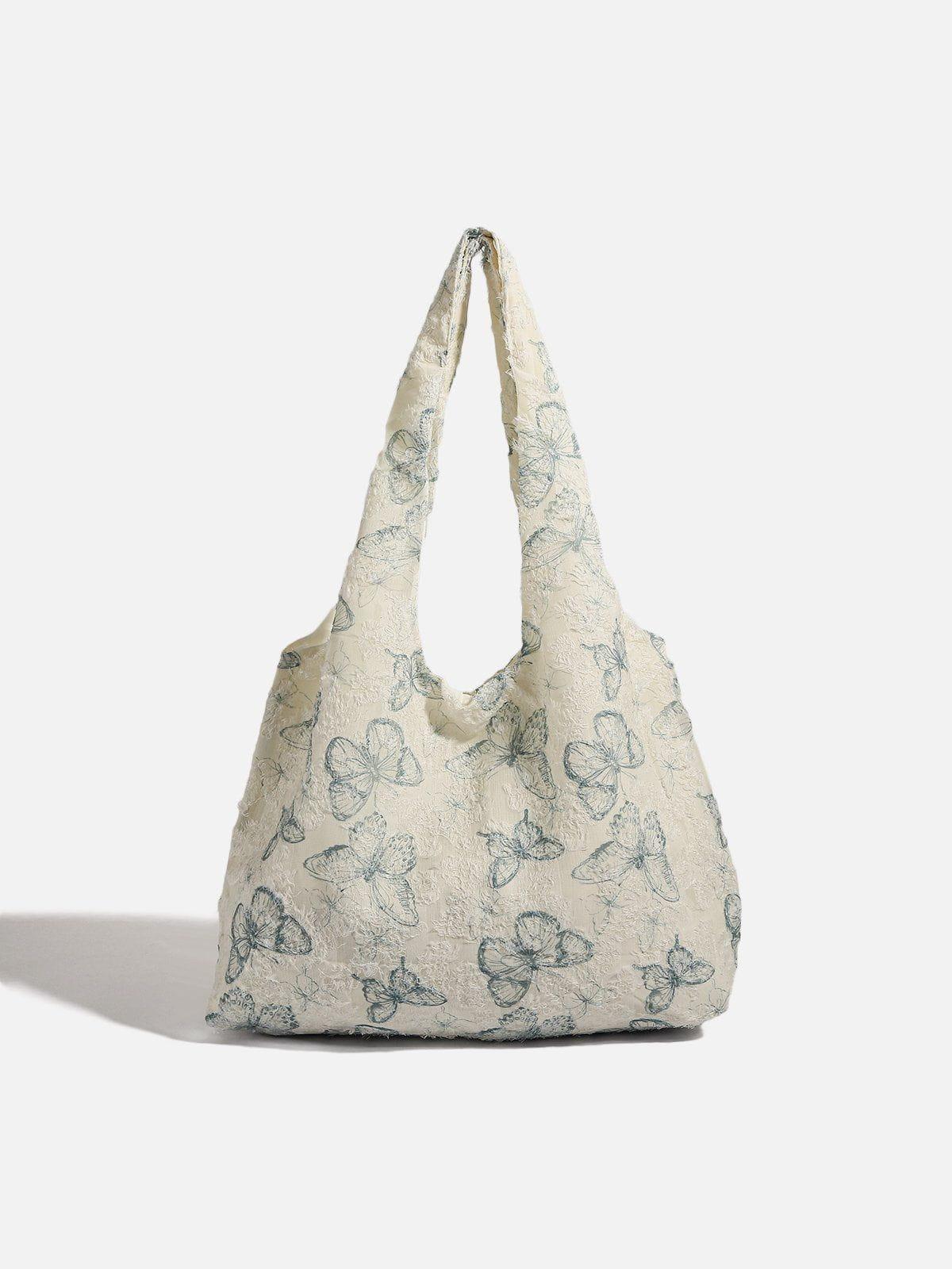 Concert Outfit Embroidery Lace Butterfly Tote Bag