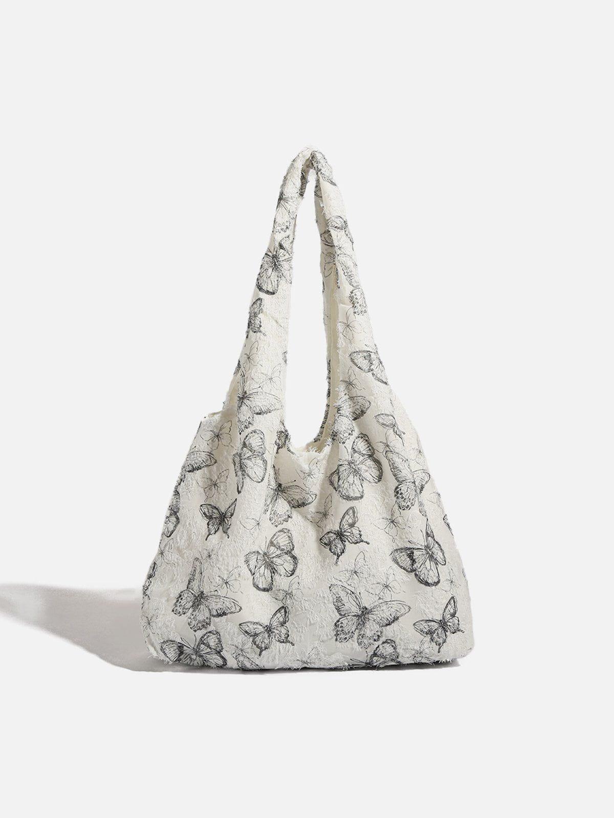 Concert Outfit Embroidery Lace Butterfly Tote Bag