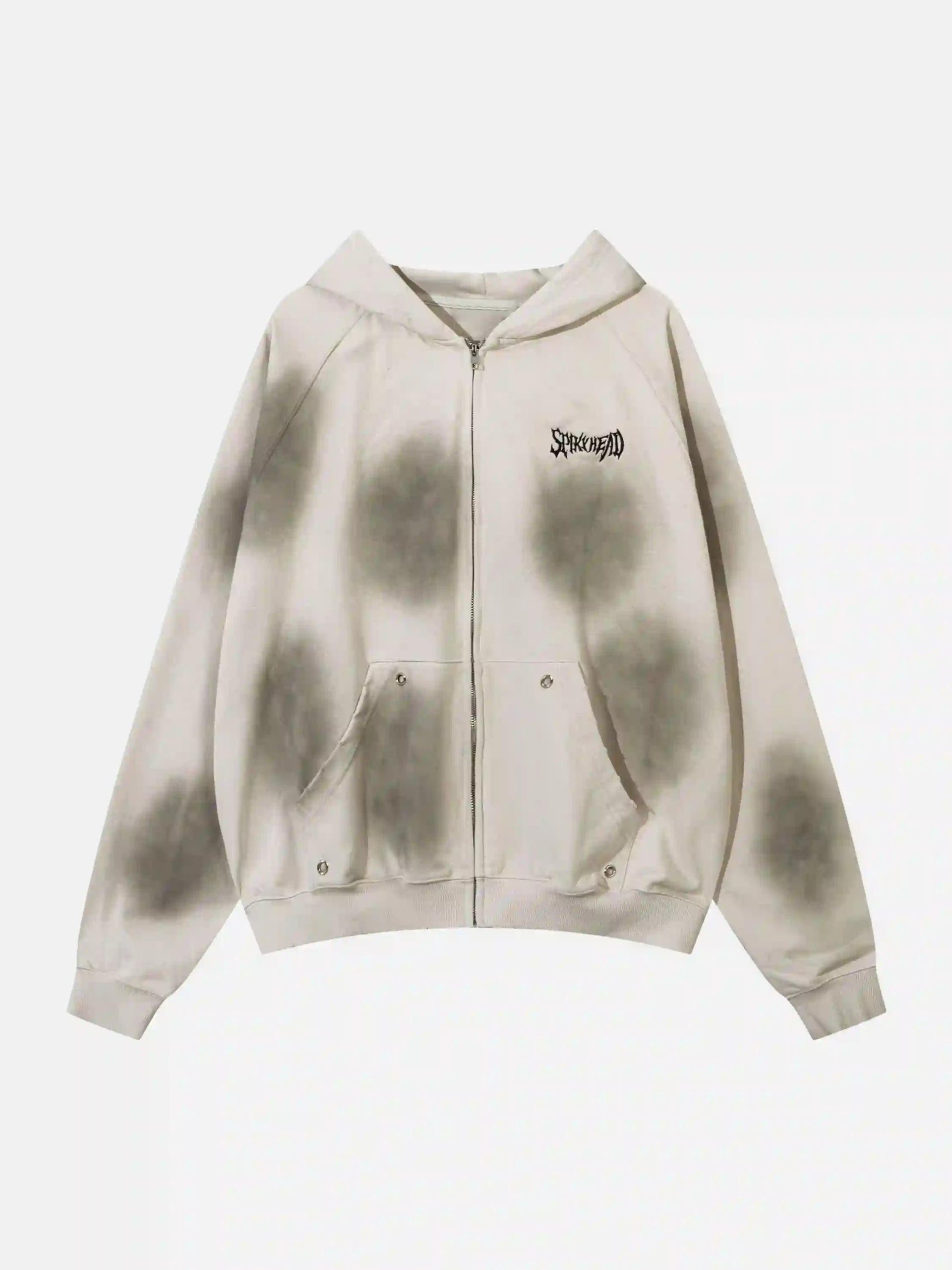 Concert Outfit Embroidery Spots Zip-Up Hoodie