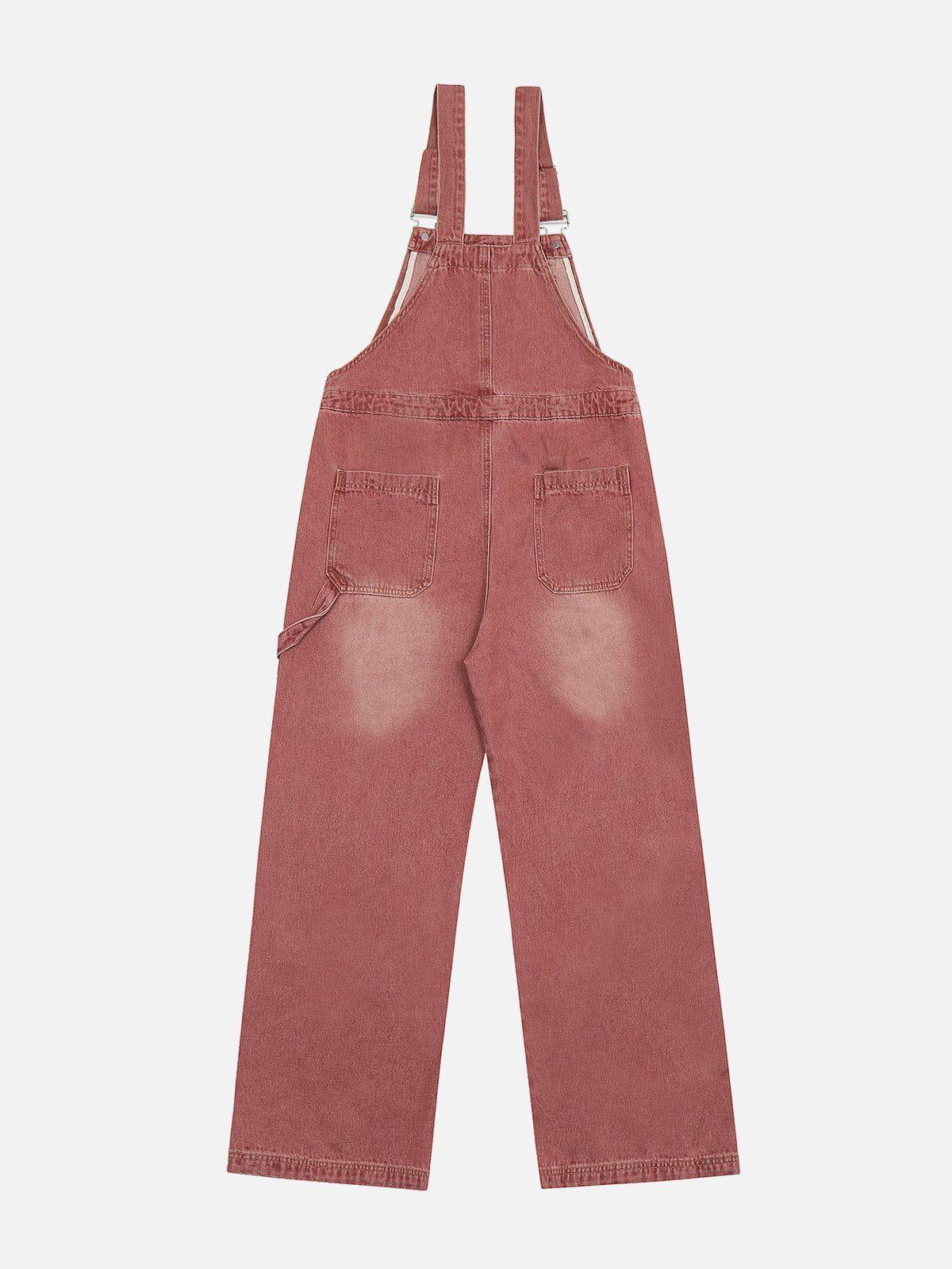 Concert Outfit Embroidery Star Washed Overalls
