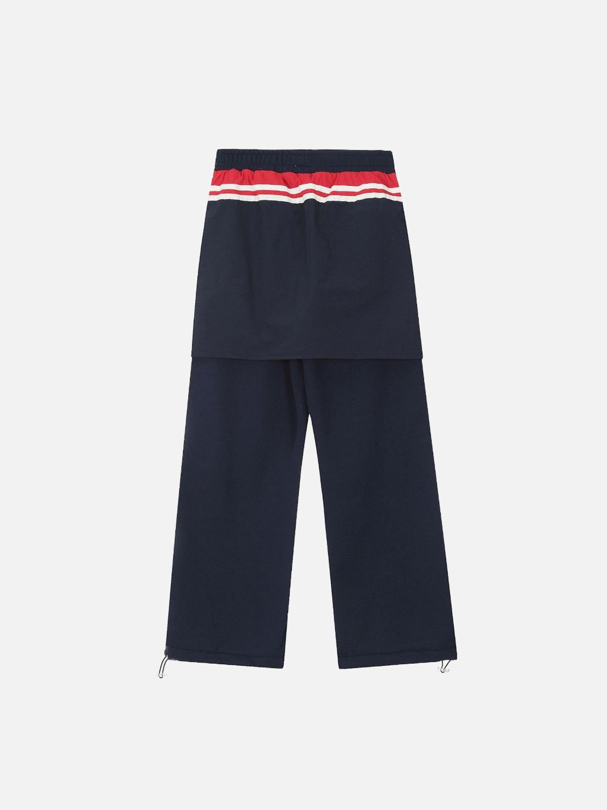 Concert Outfit Fake Two-Piece Drawstring Sweatpants