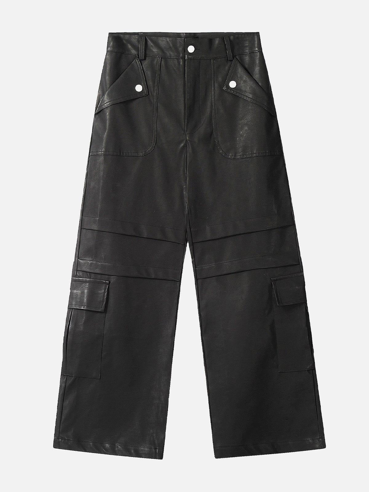 Concert Outfit Faux Leather Cargo Pants