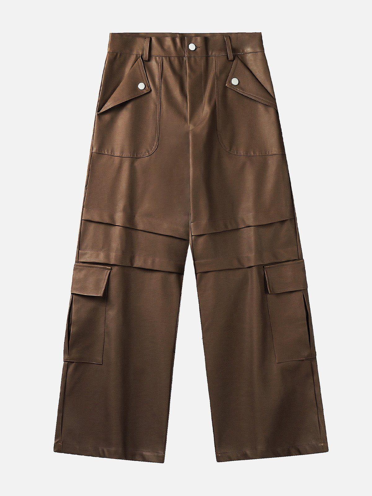 Concert Outfit Faux Leather Cargo Pants