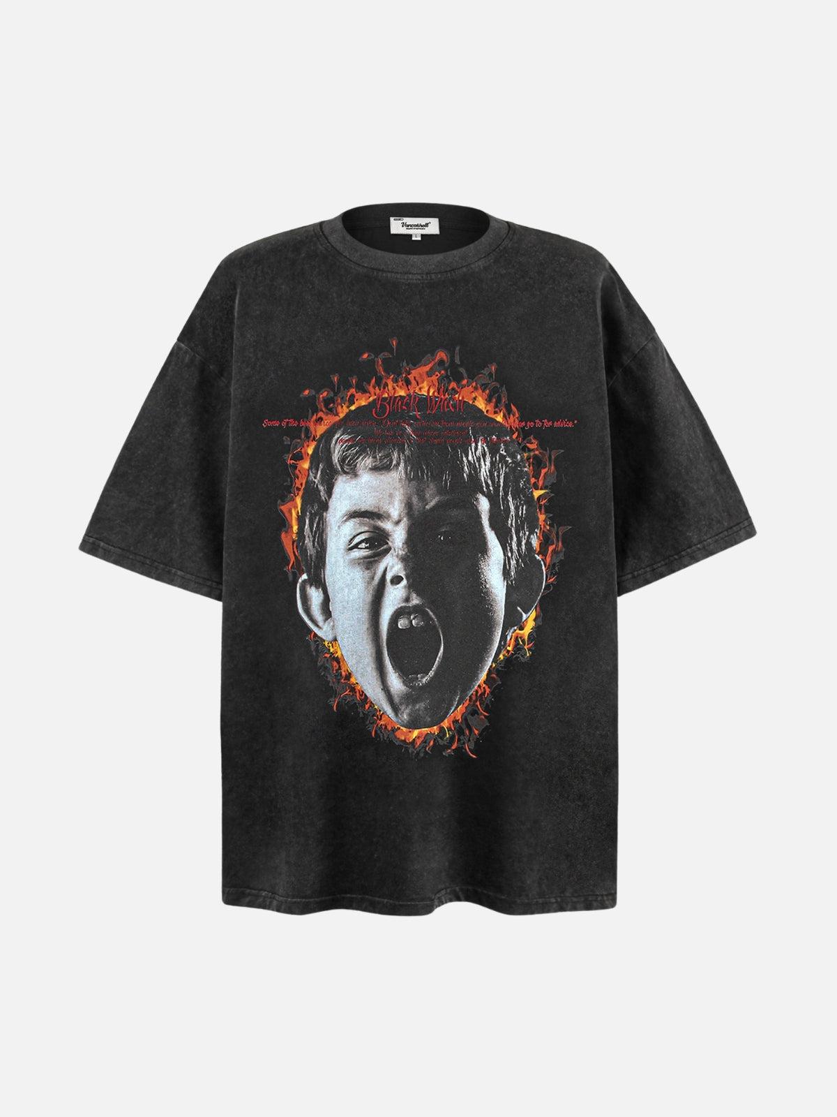 Concert Outfit Fiery Scream Vintage Wash Tee