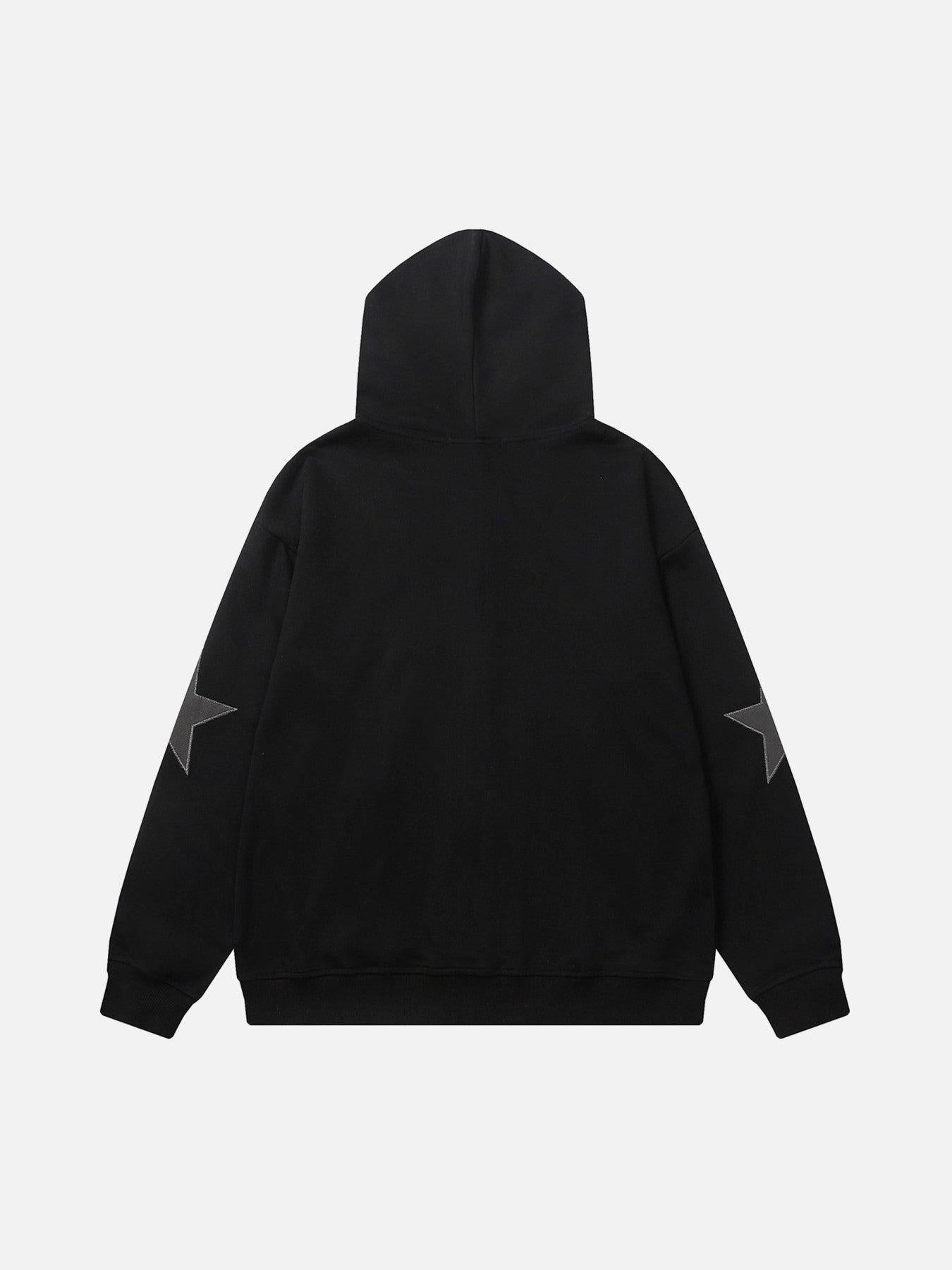 Concert Outfit Five-Pointed Zipper Hoodie