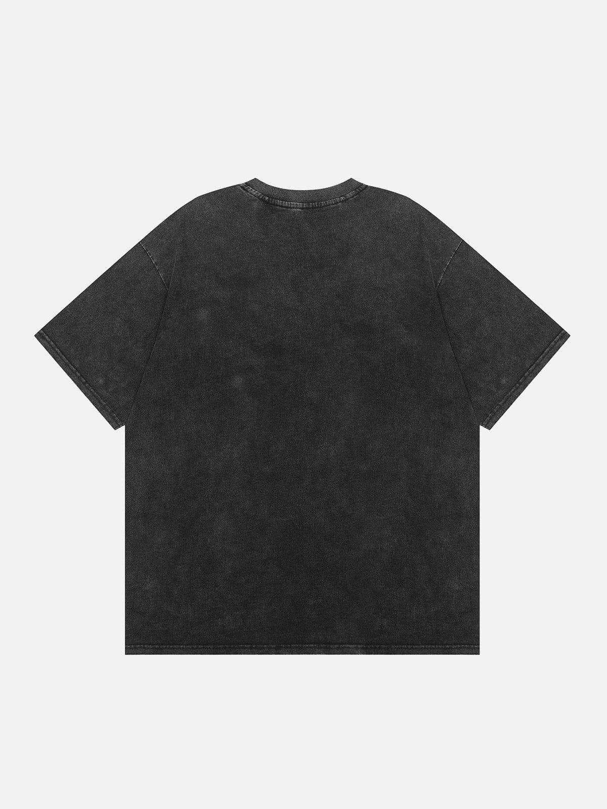 Concert Outfit Flame Star Print Washed Tee