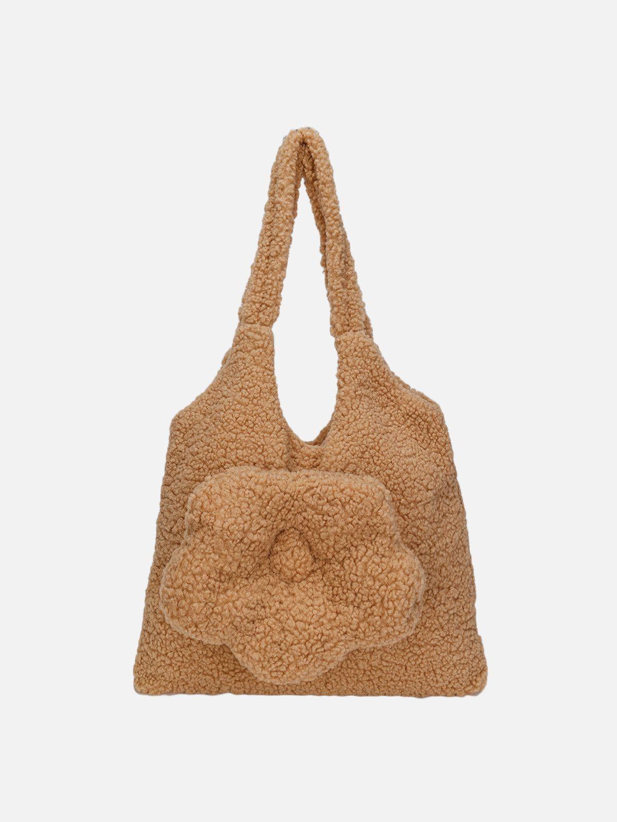 Concert Outfit Flower Sherpa Bag
