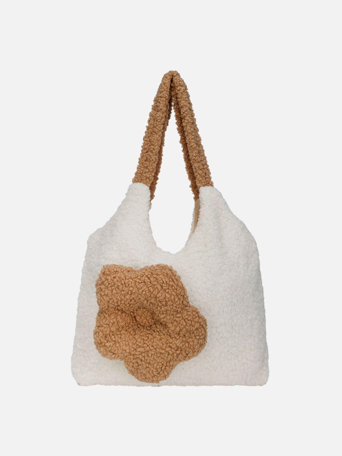 Concert Outfit Flower Sherpa Bag