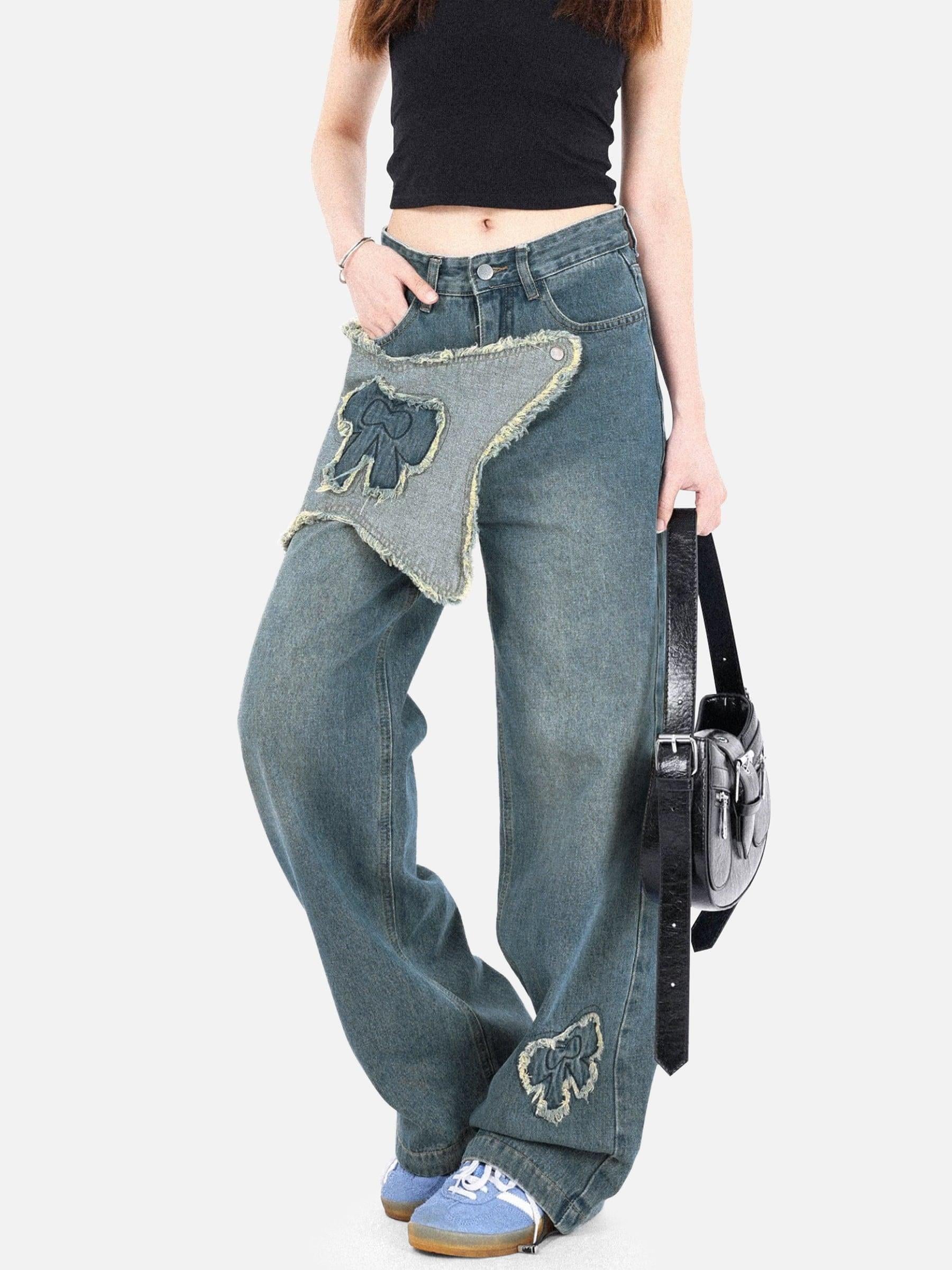 Concert Outfit Fringe Bow Jeans