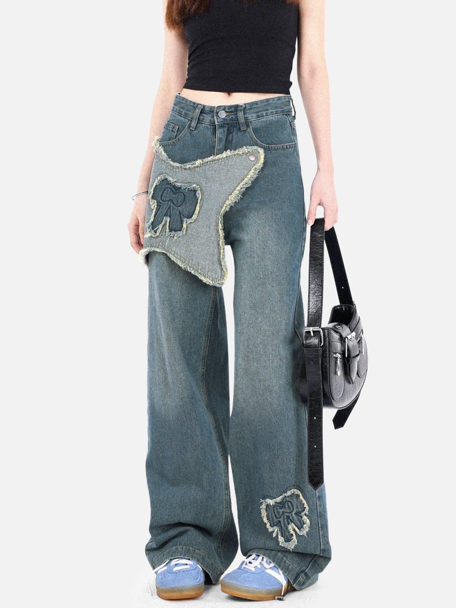Concert Outfit Fringe Bow Jeans