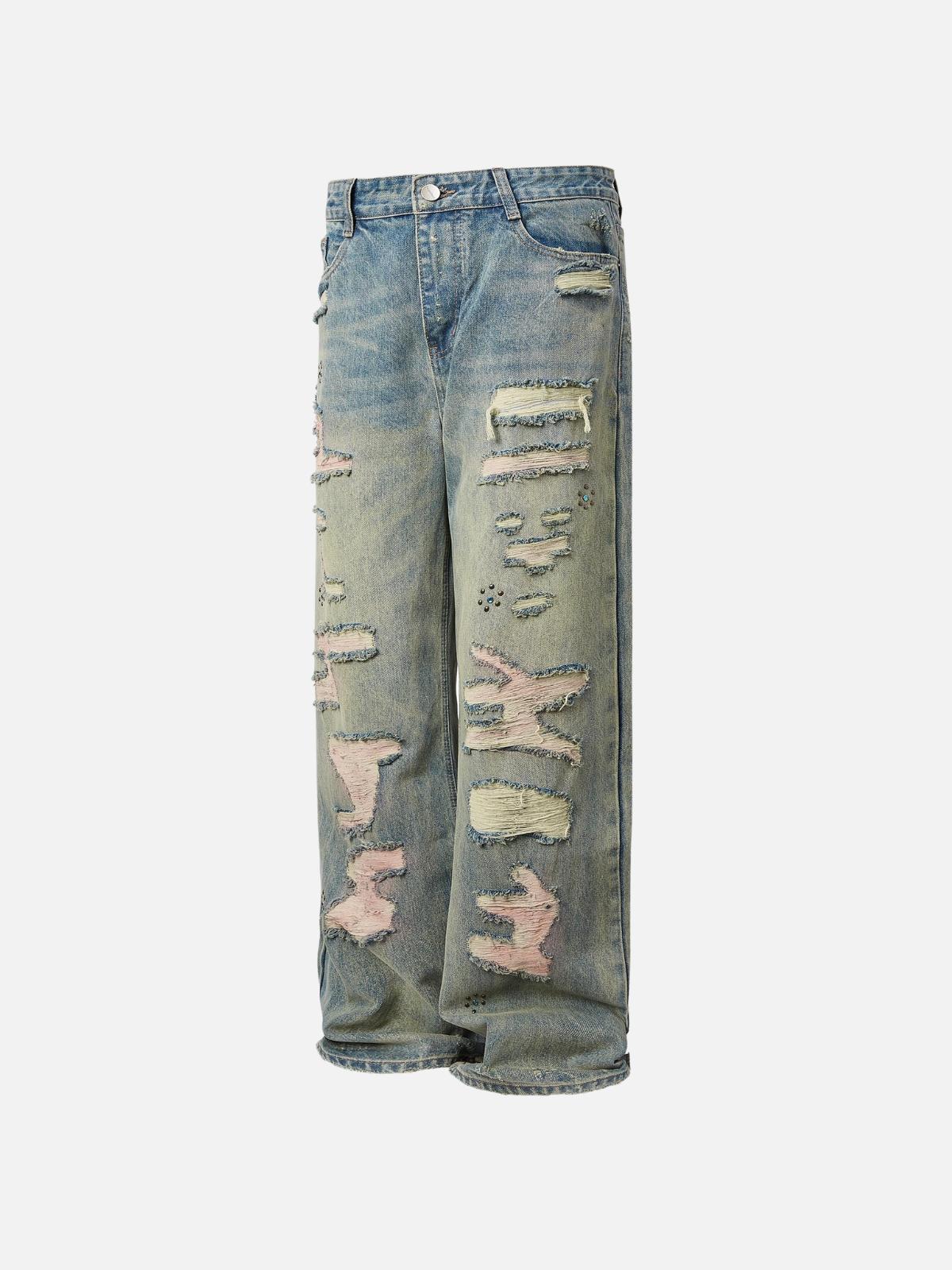 Concert Outfit Fringe Distressed Jeans