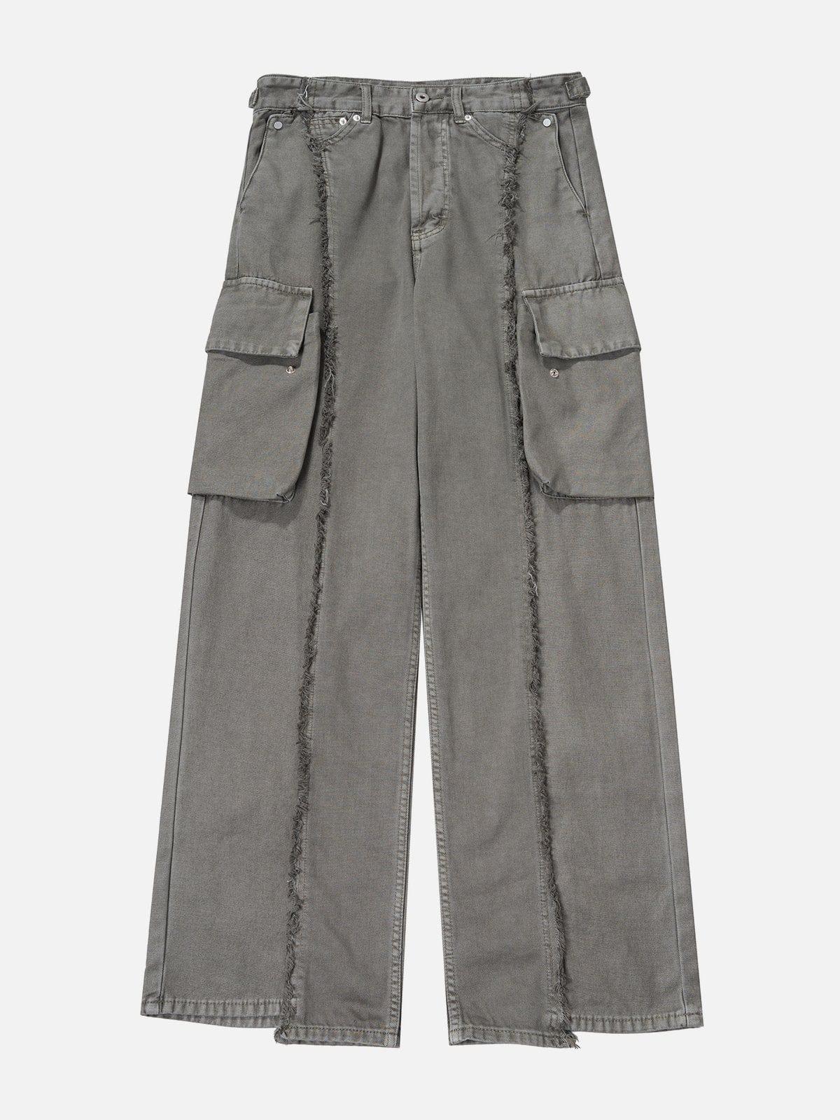 Concert Outfit Fringe Multiple Pockets Jeans