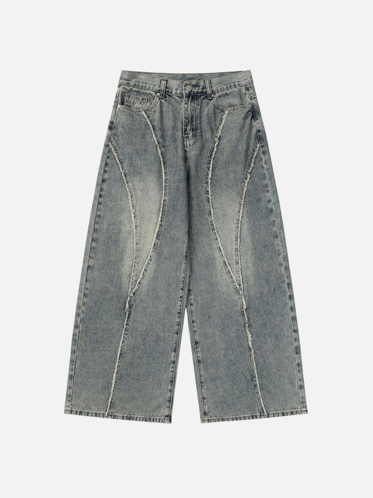 Concert Outfit Fringe Patchwork Loose Jeans
