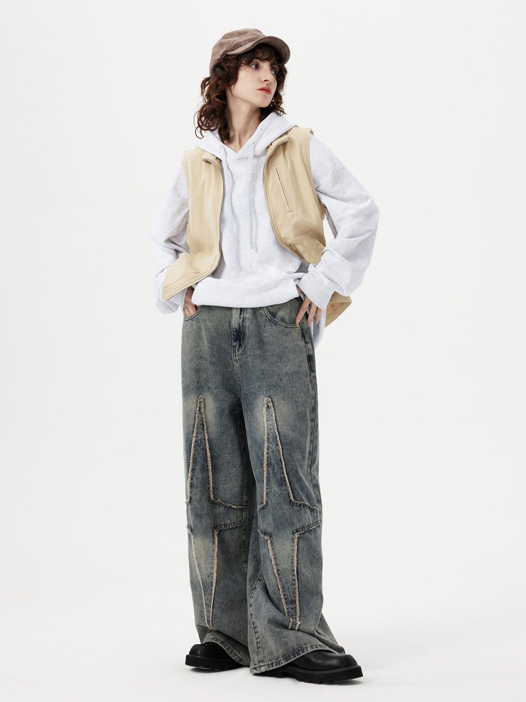 Concert Outfit Fringe Star Loose Jeans