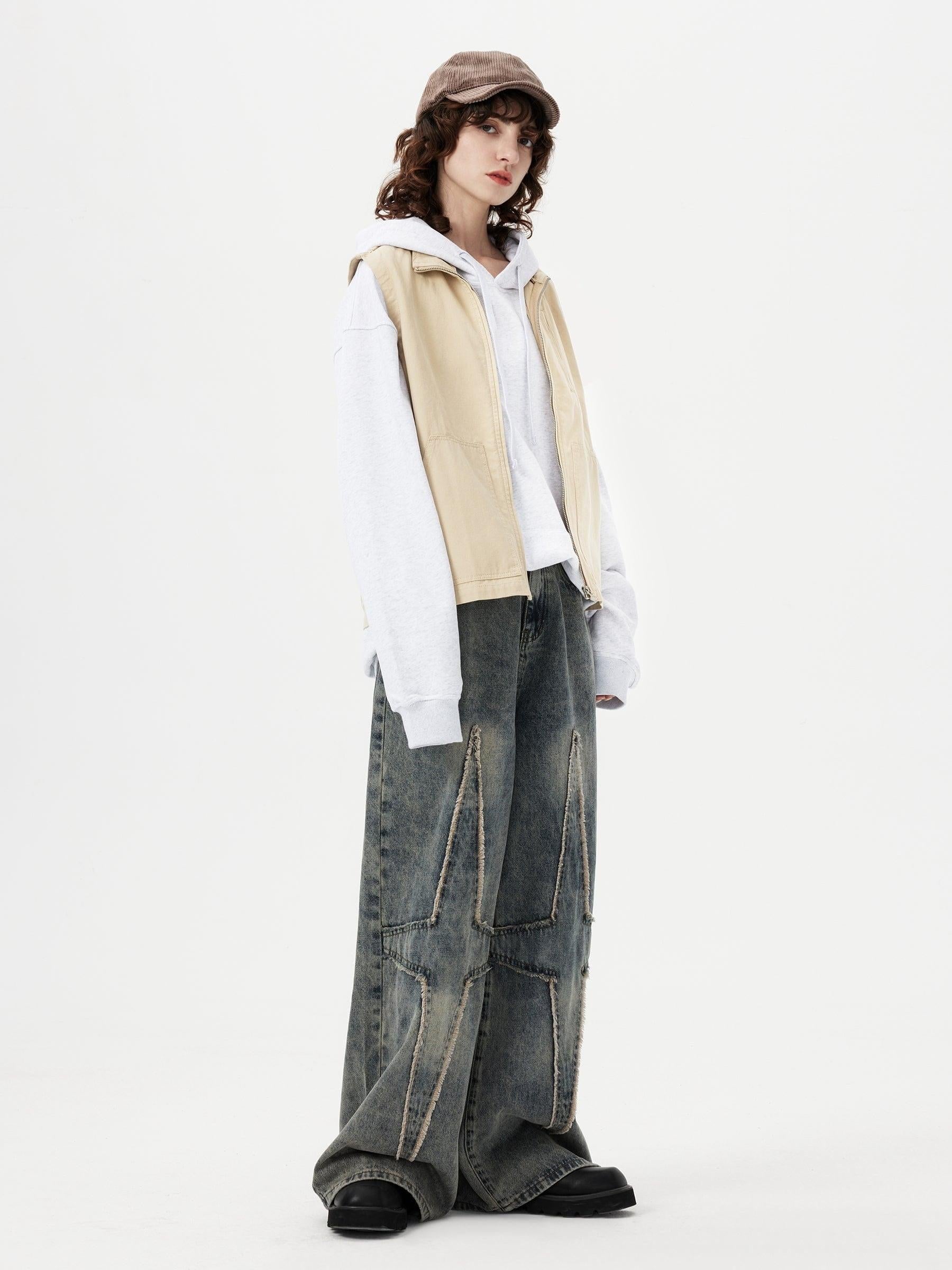 Concert Outfit Fringe Star Loose Jeans
